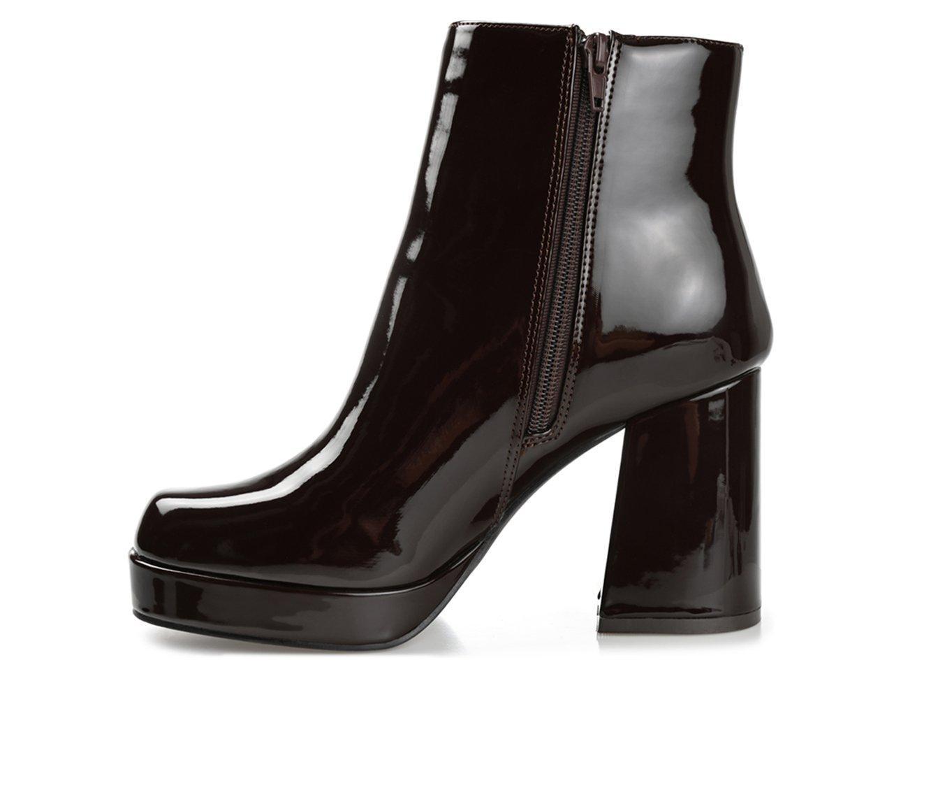 Women's Journee Collection Mollie Heeled Platform Booties Product Image