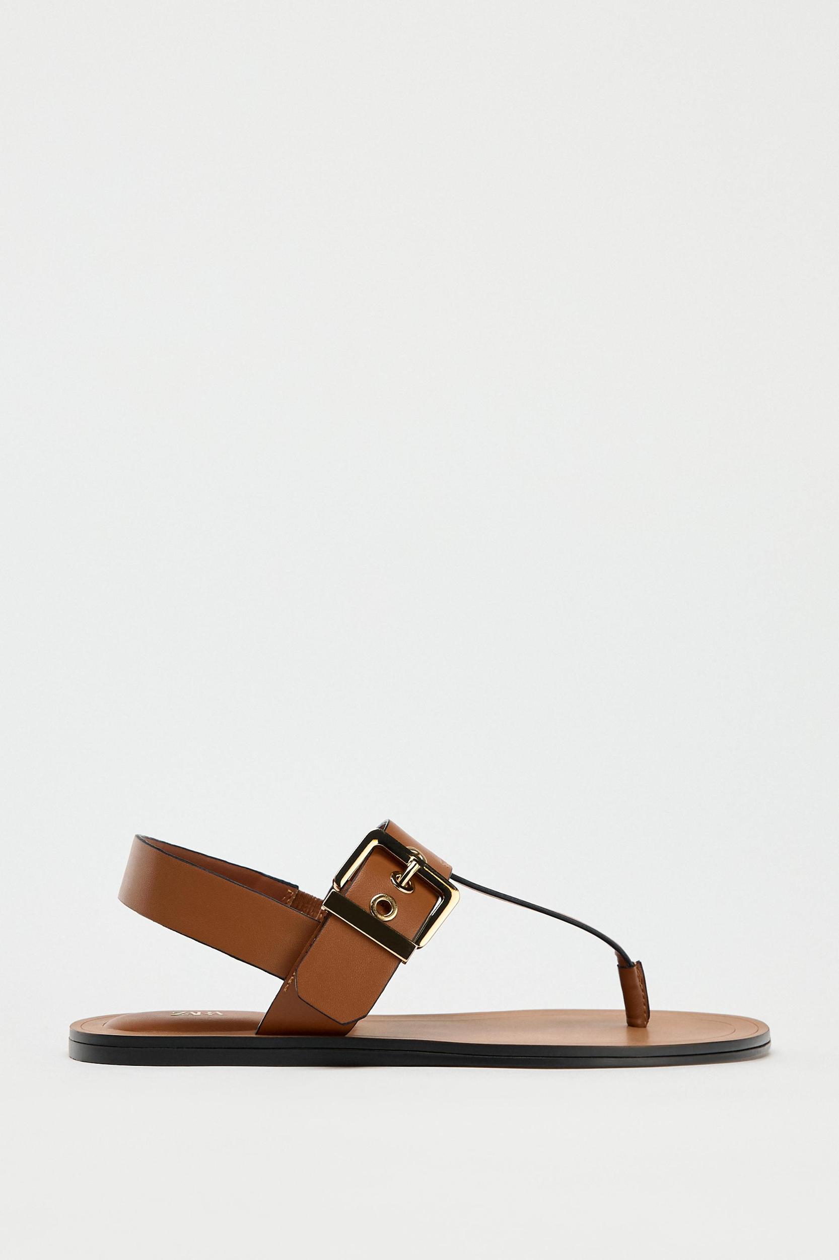 FLAT BUCKLE SANDALS Product Image