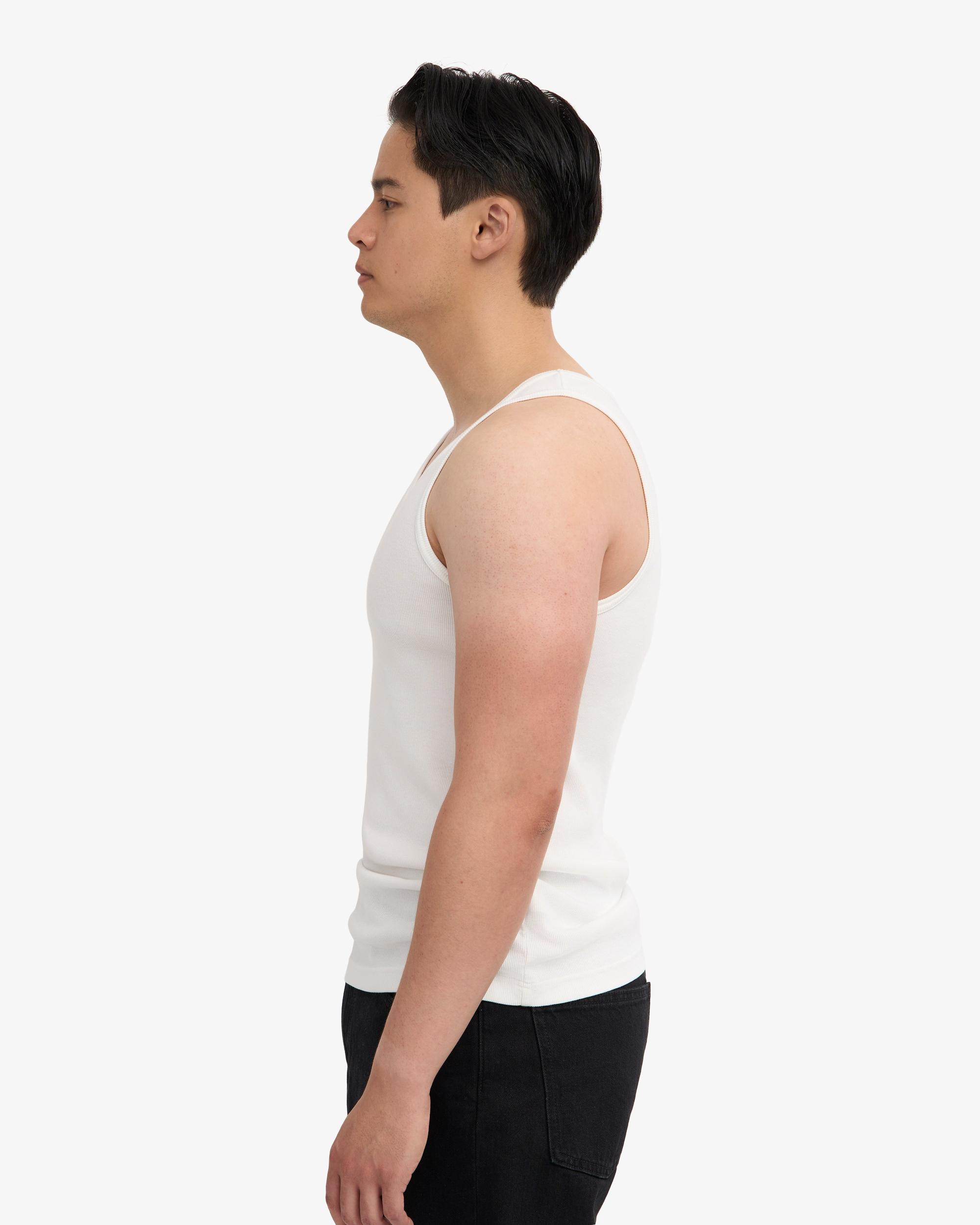 Organic Rib Tank Top - Optical White Product Image