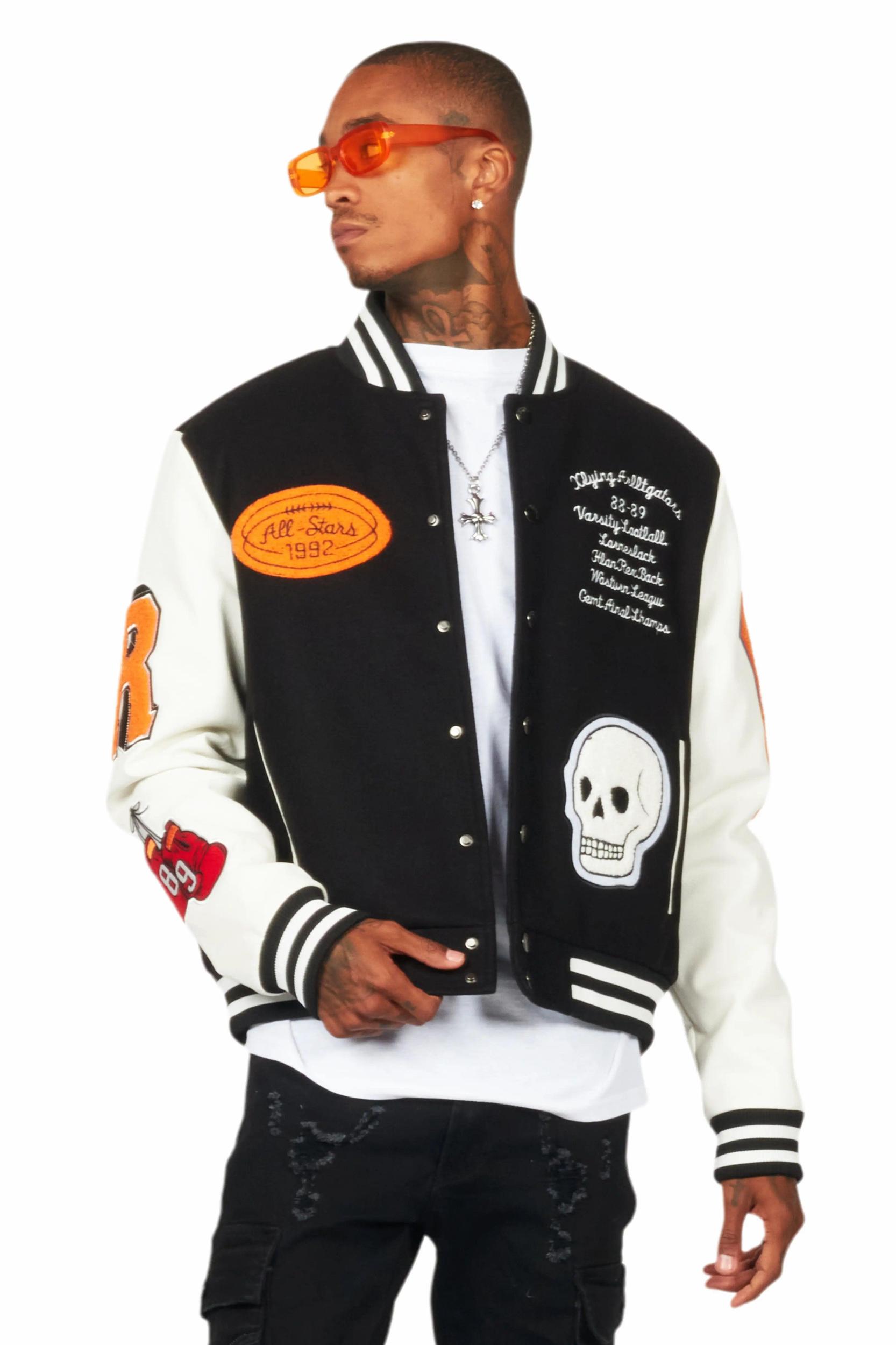 Eisen Black Varsity Jacket Male Product Image