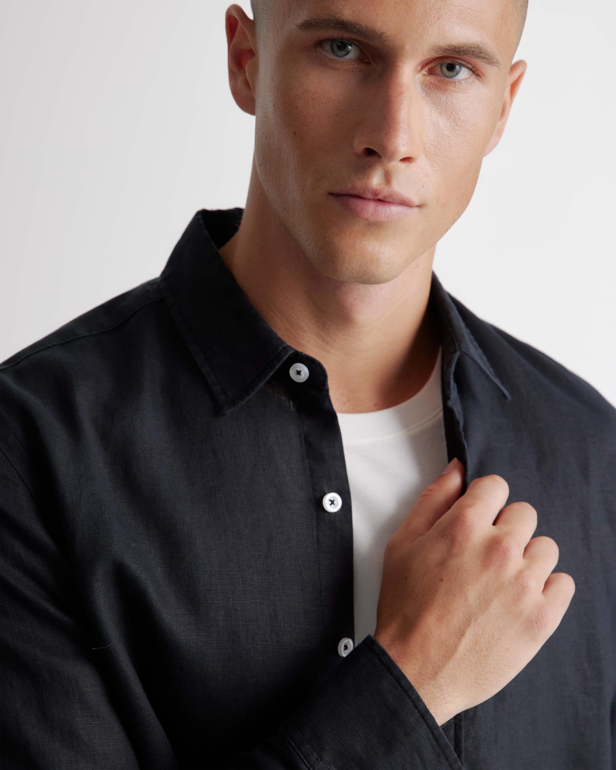 Quince | Men's 100% European Linen Relaxed Long Sleeve Shirt Size XL Product Image