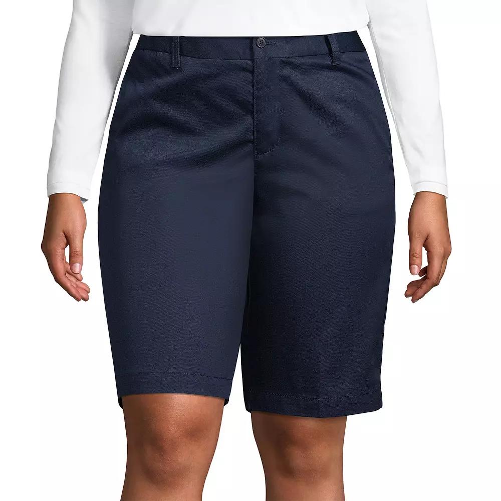 Women's Lands' End Front Blend Chino Shorts,  Product Image