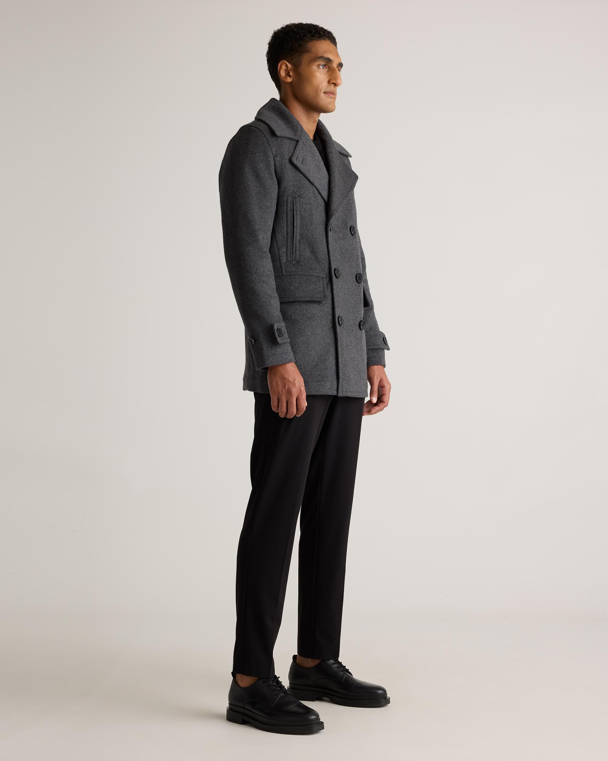 Quince | Men's Italian Wool Double-Breasted Officer Topcoat Wool/Nylon Product Image