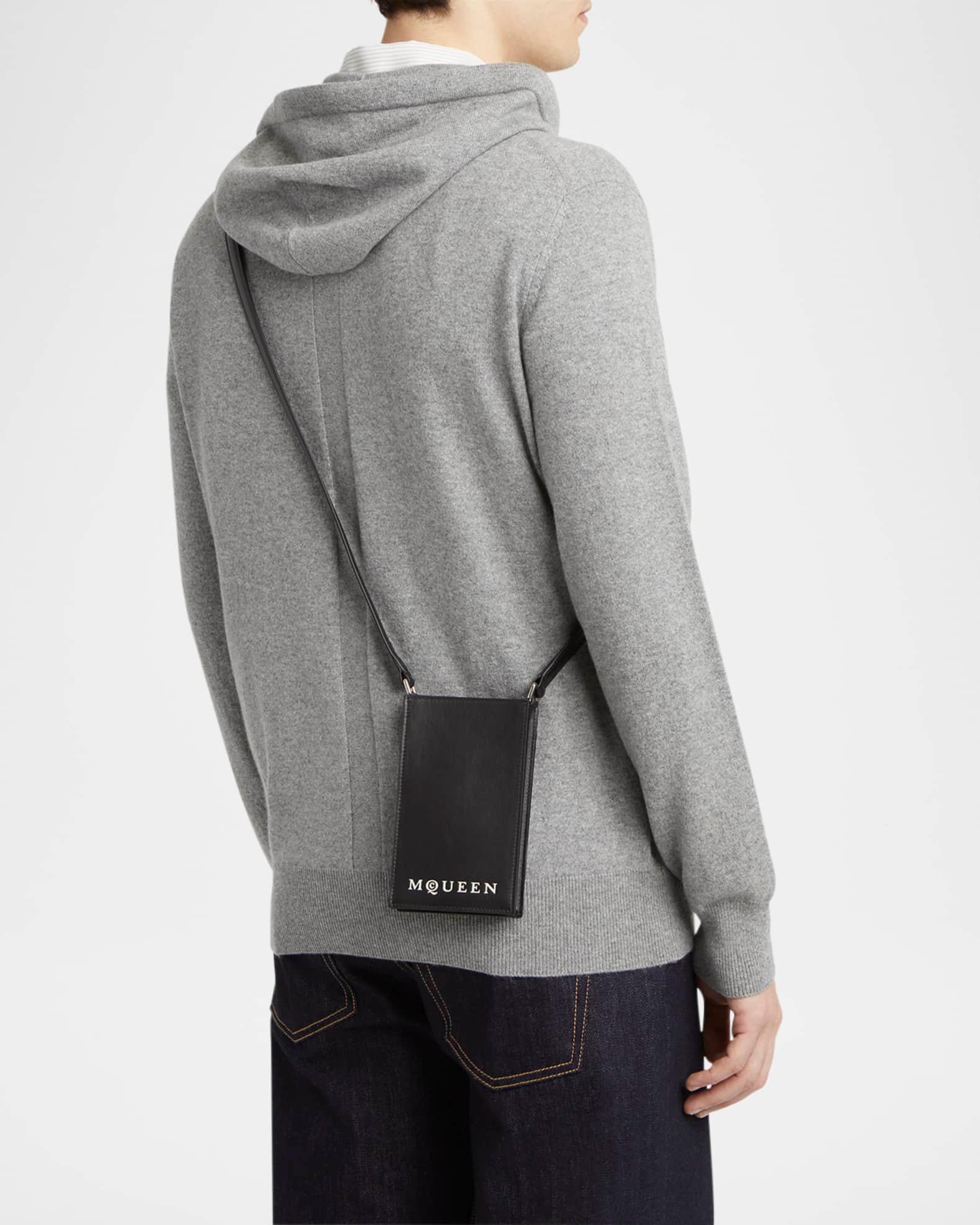 Men's Leather Logo Phone Holder with Strap Product Image