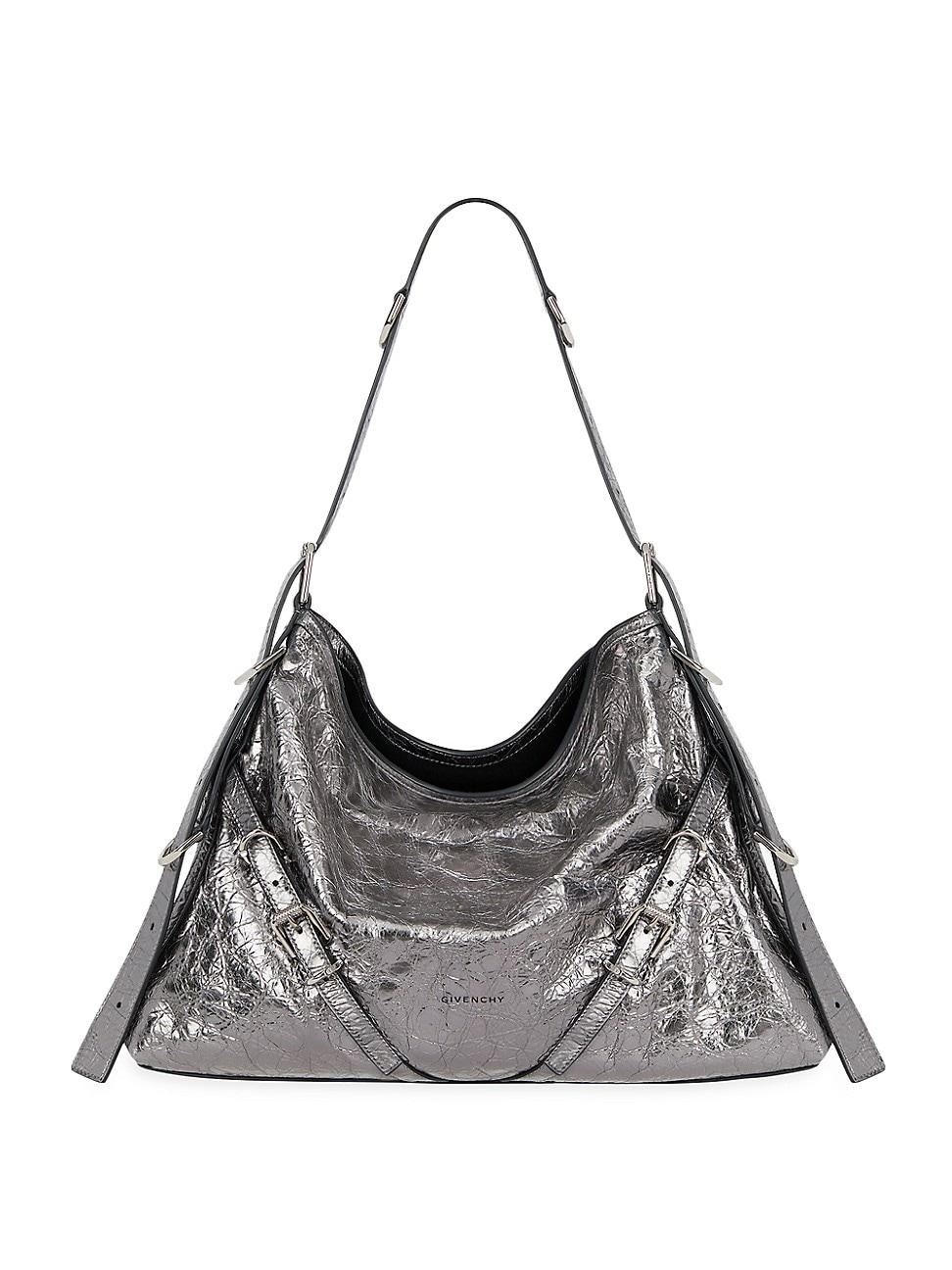 Womens Medium Voyou Bag in Laminated Leather Product Image