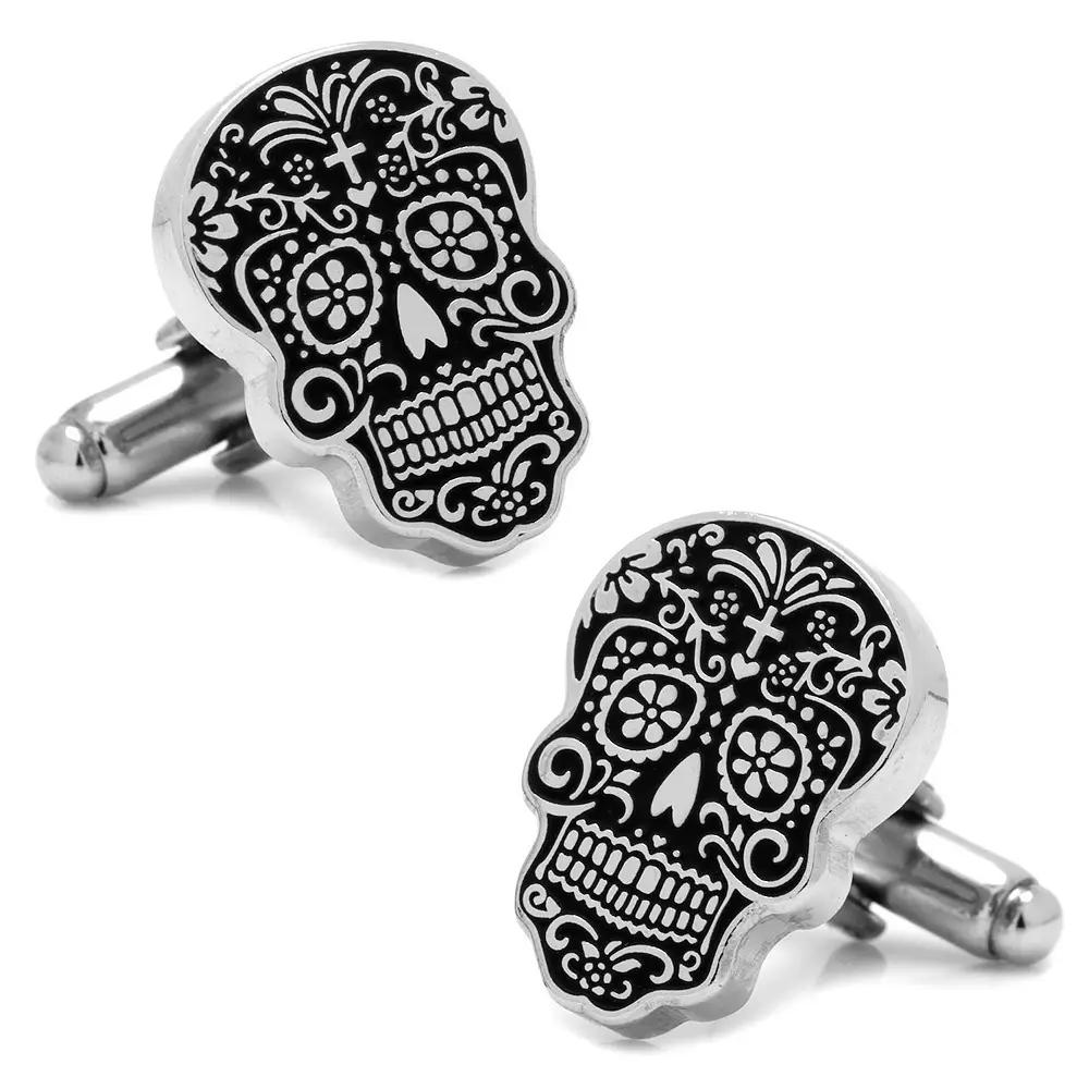 Men's Cuff Links, Inc. Silver Day of the Dead Cuff Links Product Image