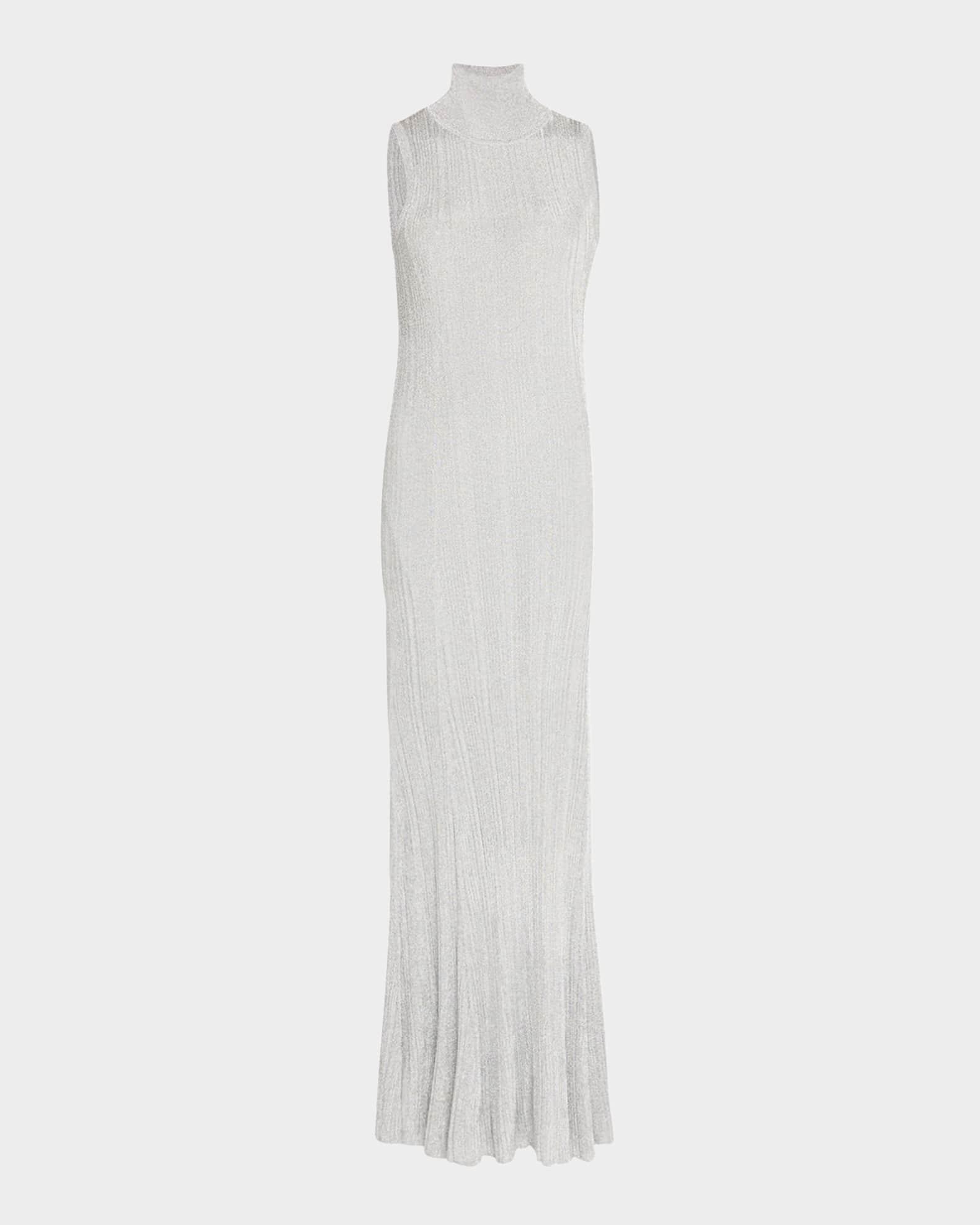 Arden Metallic Knit Turtleneck Maxi Dress Product Image
