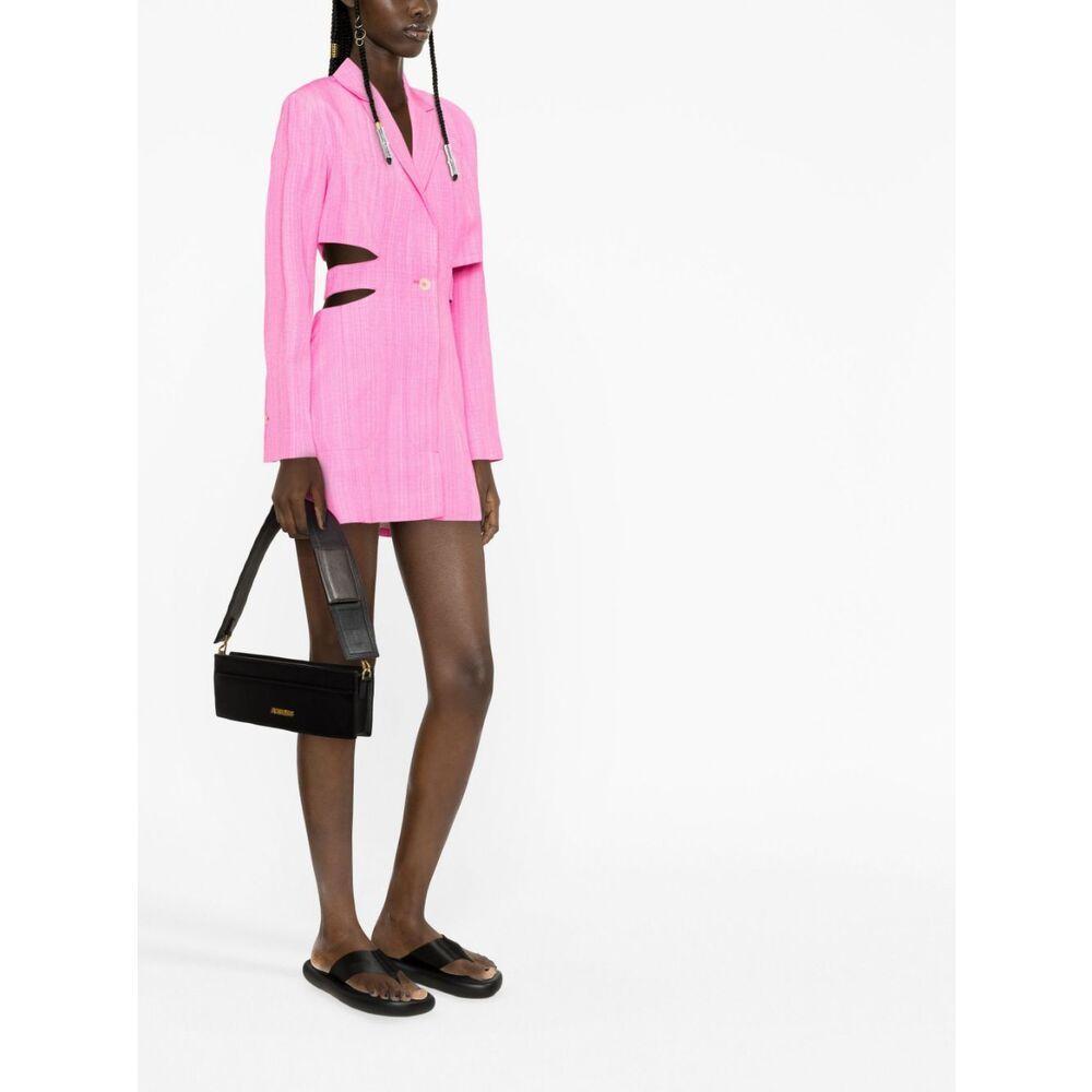 JACQUEMUS Bari Cutout Single-breasted Mini Blazer Dress In Pink Product Image