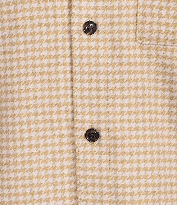Roundtree & Yorke Long Sleeve Heavyweight Twill Houndstooth Shirt Jacket Product Image