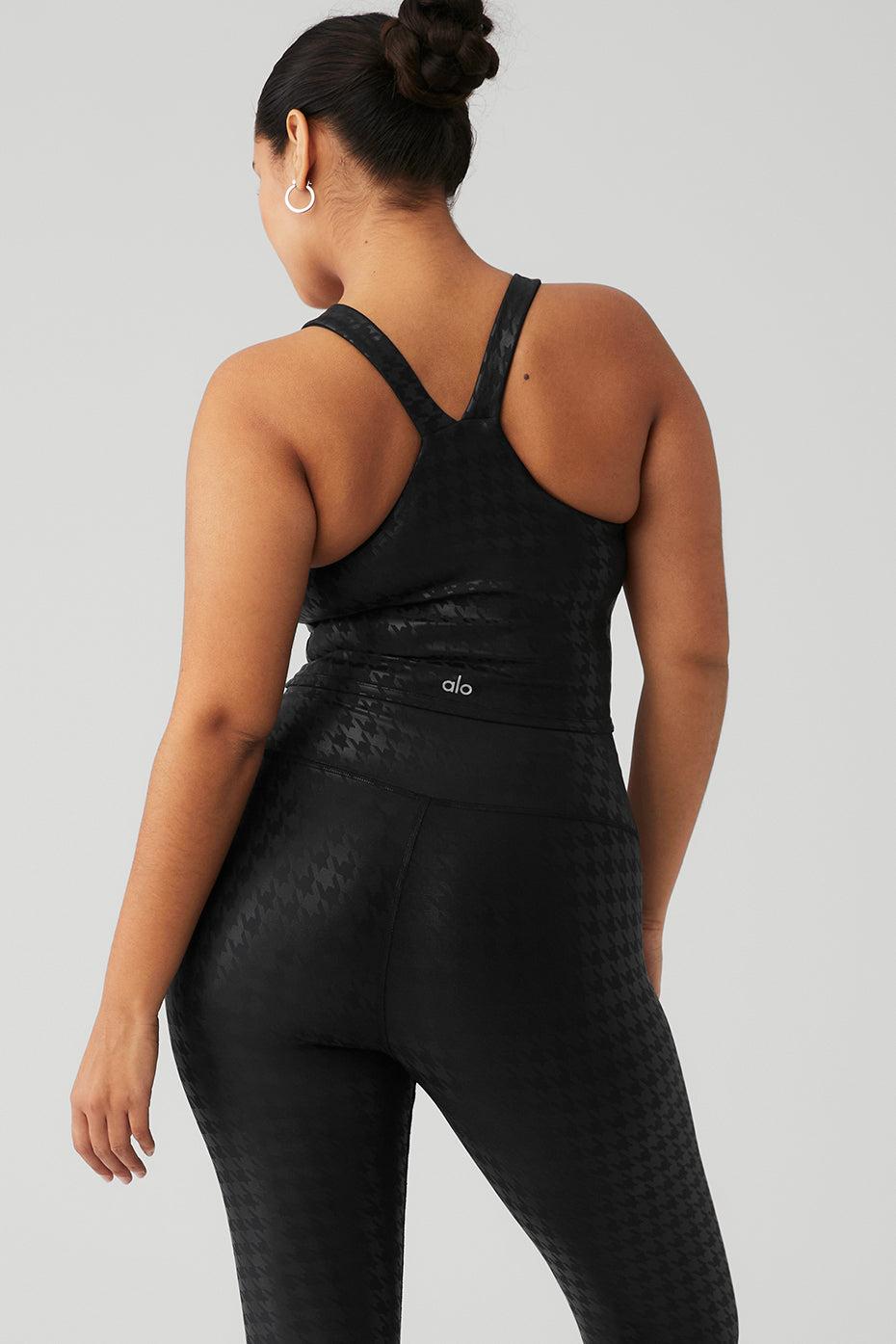 Alo Yoga | Airlift Glimmer Houndstooth Real Bra Tank Top Size: XS Product Image