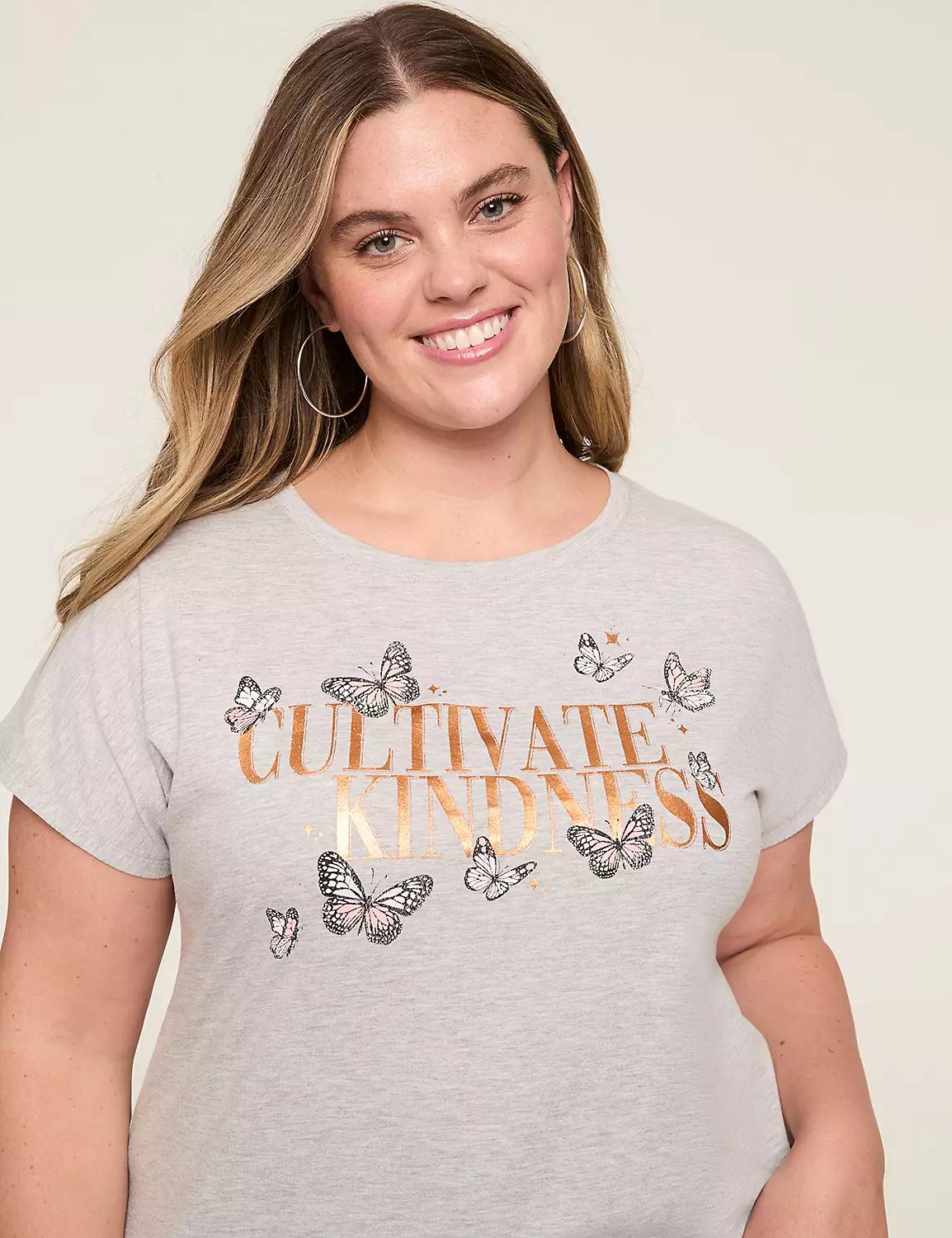 Foiled Cultivate Kindness Dolman-Sleeve Graphic Tee Product Image