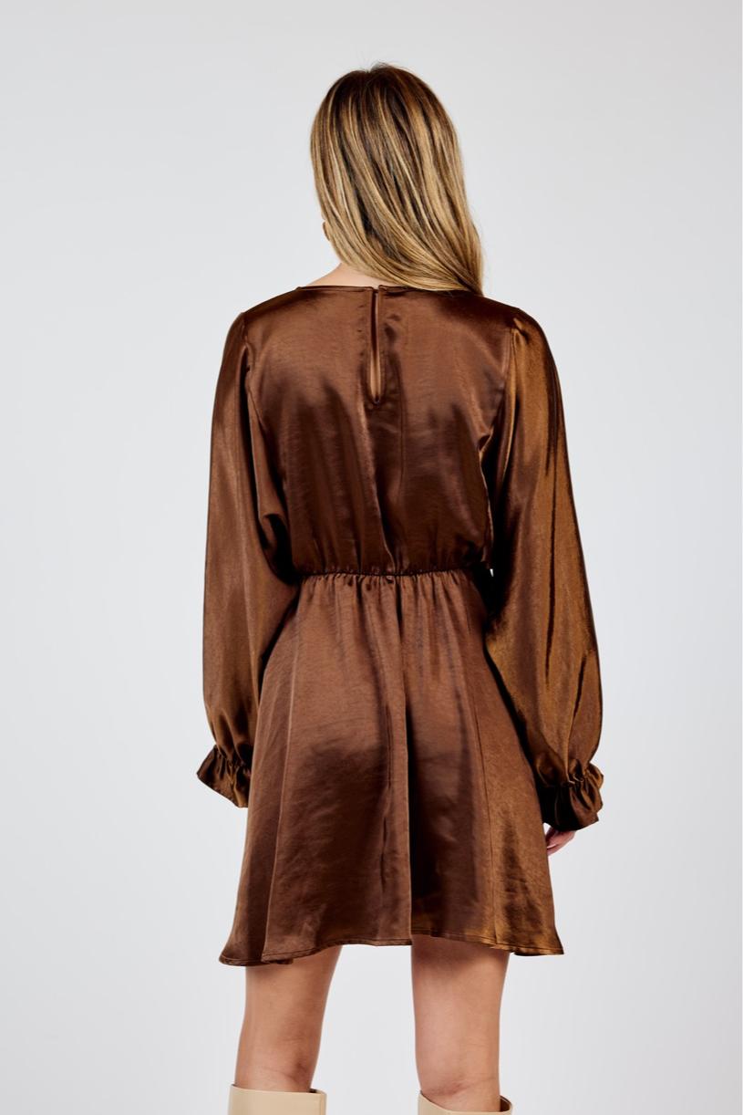 Warm Tea Dolman Sleeve Mini Dress Product Image