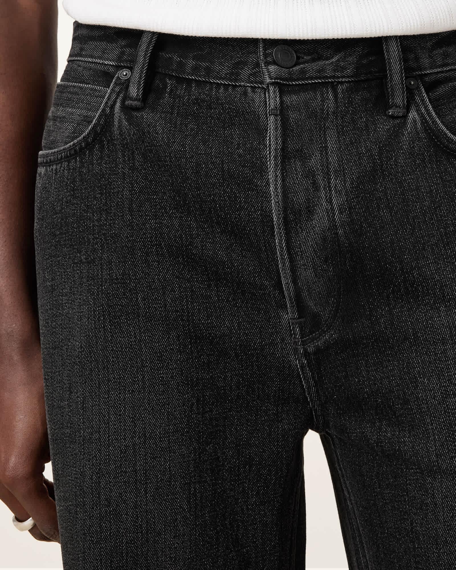 Lenny Loose Fit Wide Leg Denim Jeans Washed Black | ALLSAINTS US Product Image
