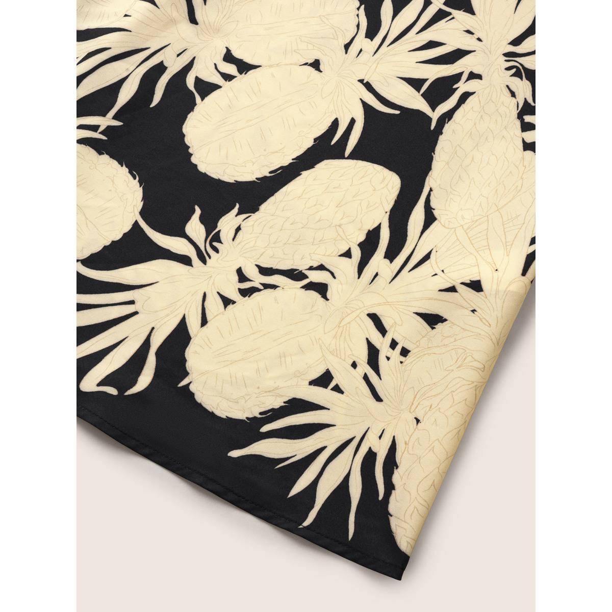 Plus Size Floral Print Ruched Pocket Cami Dress Black Women Resort Non V-neck Sleeveless Curvy Midi Dress BloomChic 18-20/2X Product Image