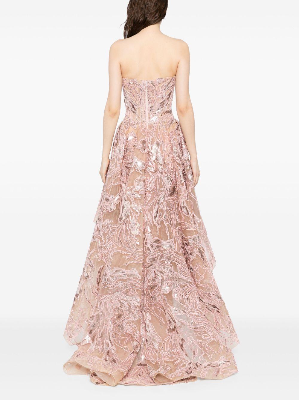 embroidered high-low dress Product Image