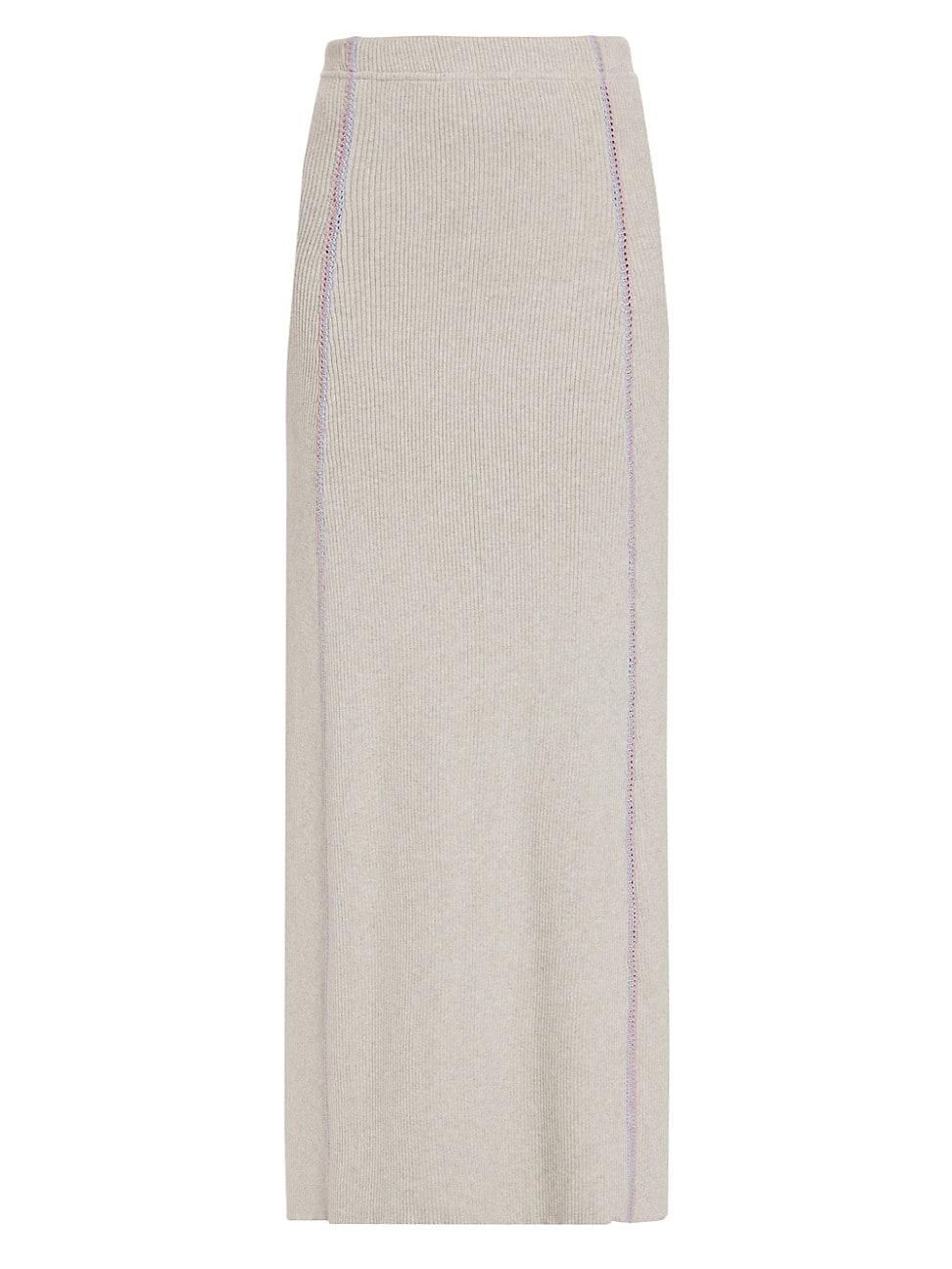 Womens Rib-Knit Maxi Skirt Product Image