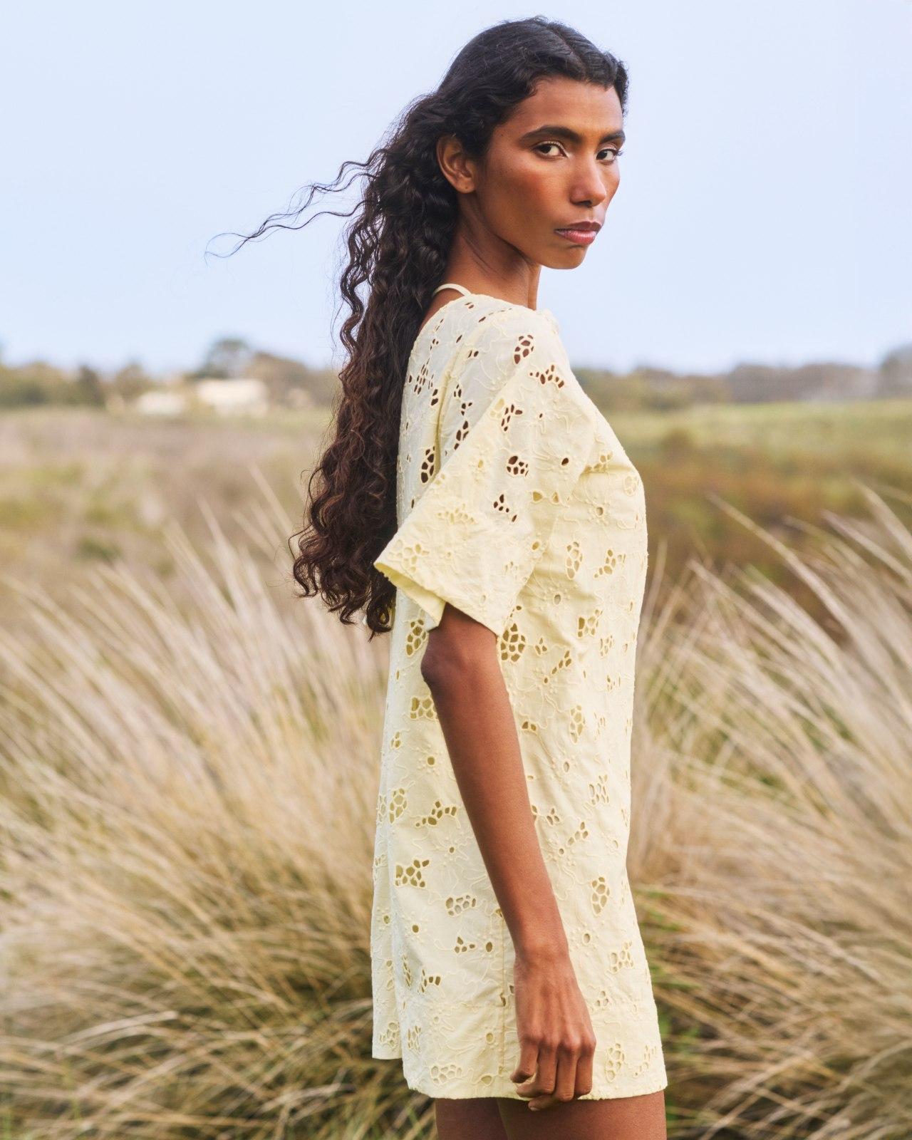 Womens Eyelet Mini Shift Dress by Everlane Product Image