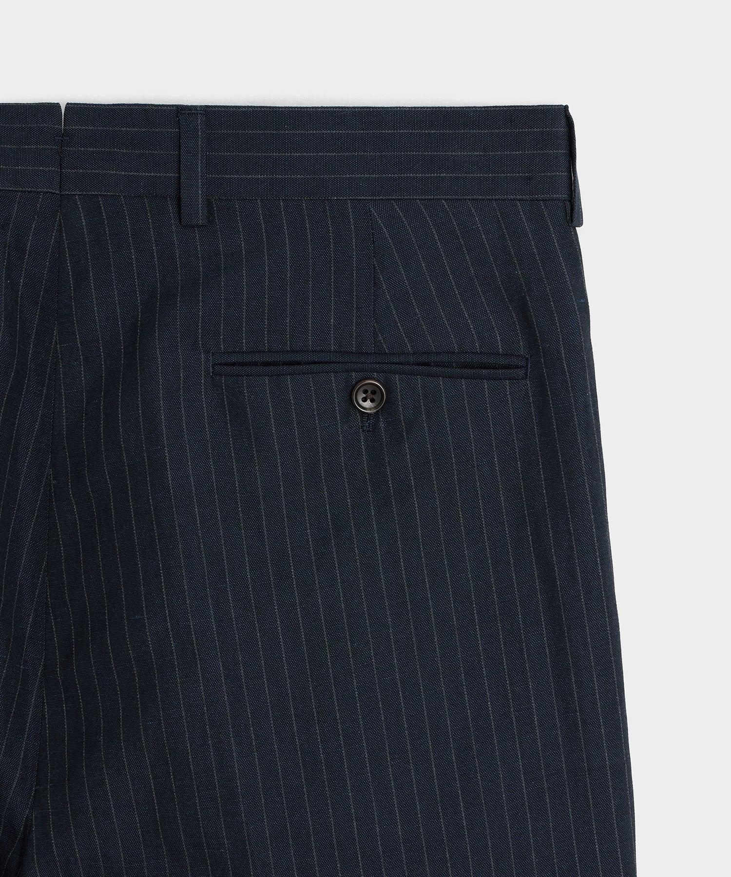 Italian Linen-Cotton Pinstripe Wythe Trouser Product Image