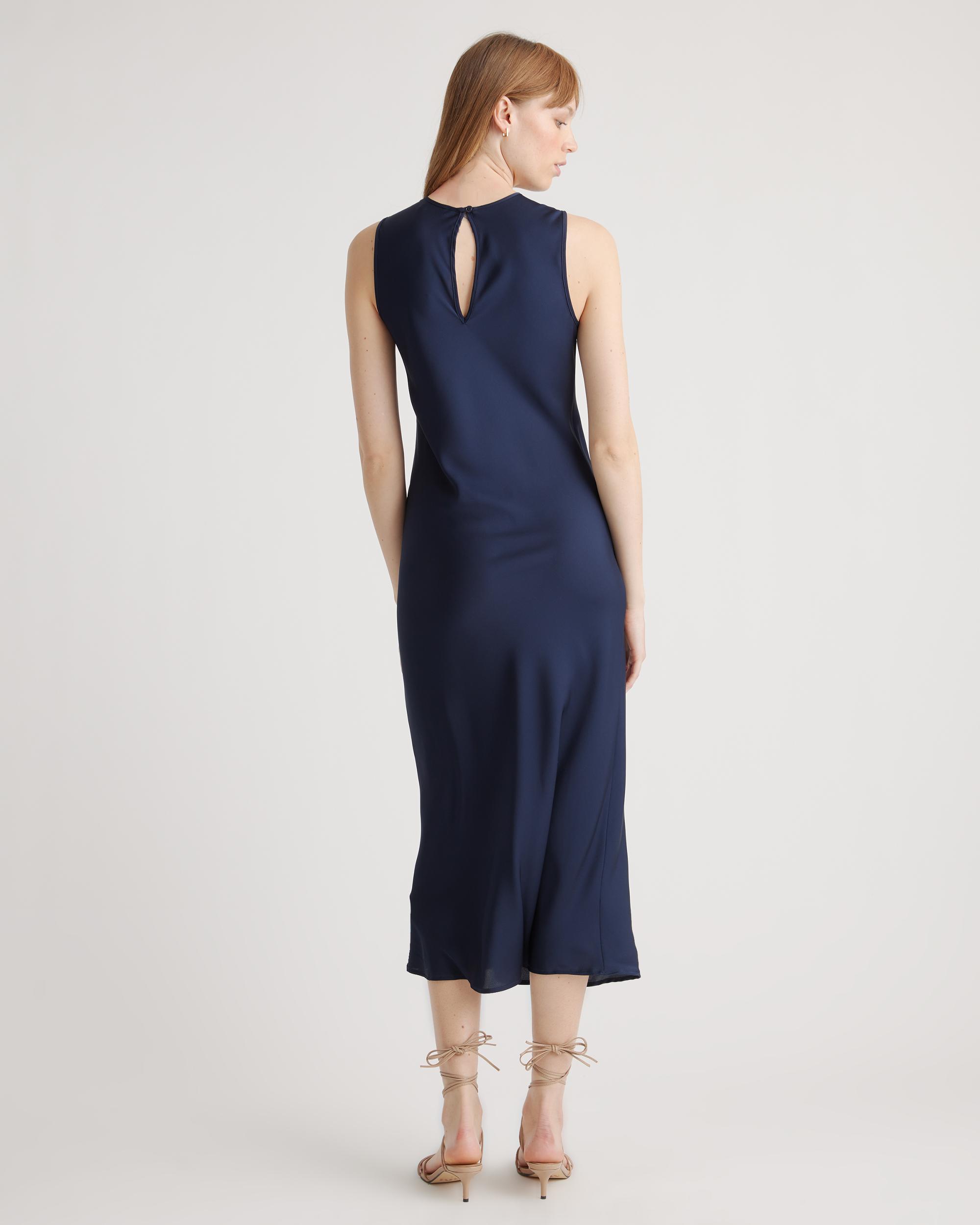 Quince | Women's Washable Stretch Silk Tank Top Midi Dress Product Image