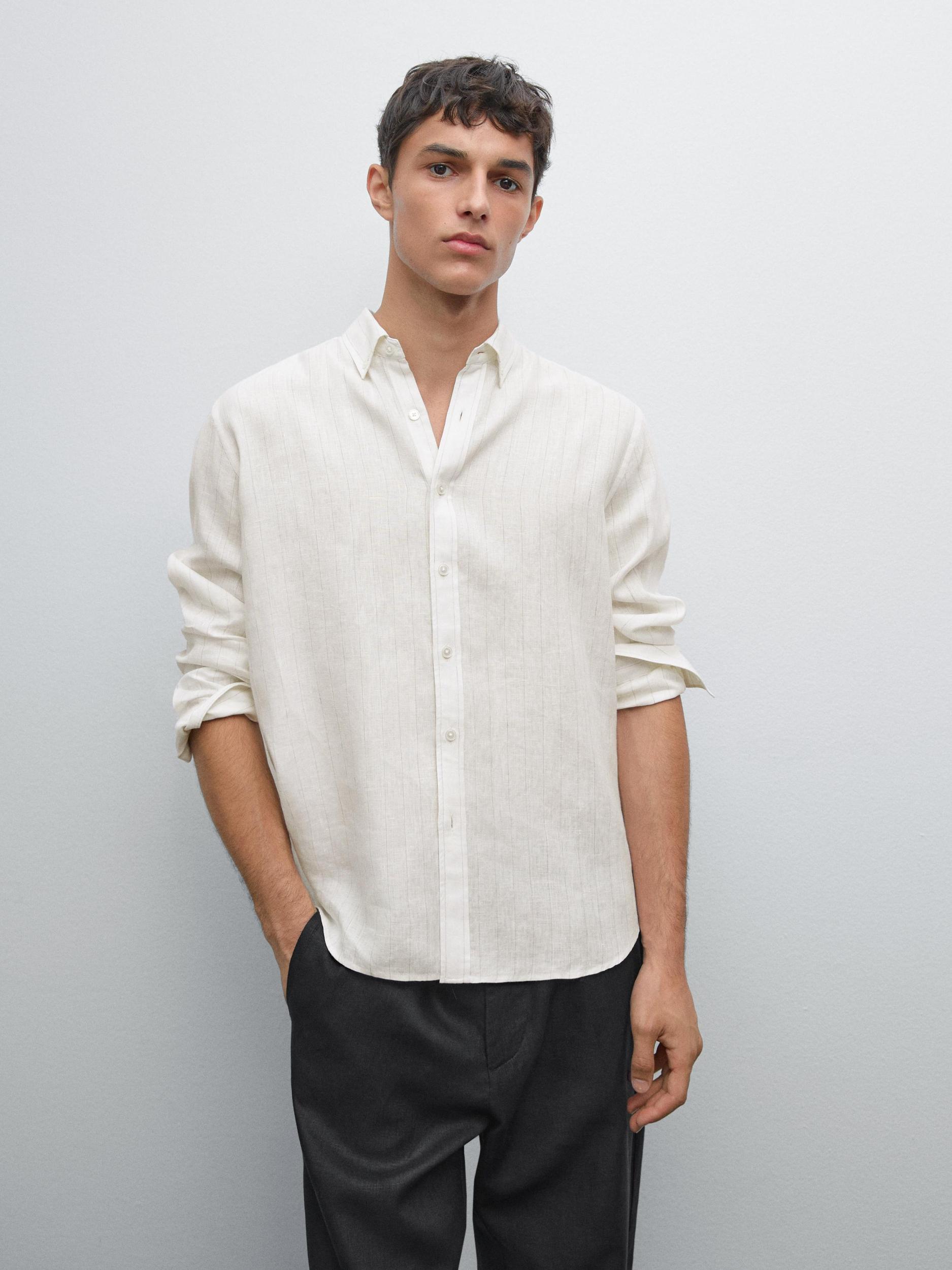 Regular fit pinstripe shirt Product Image