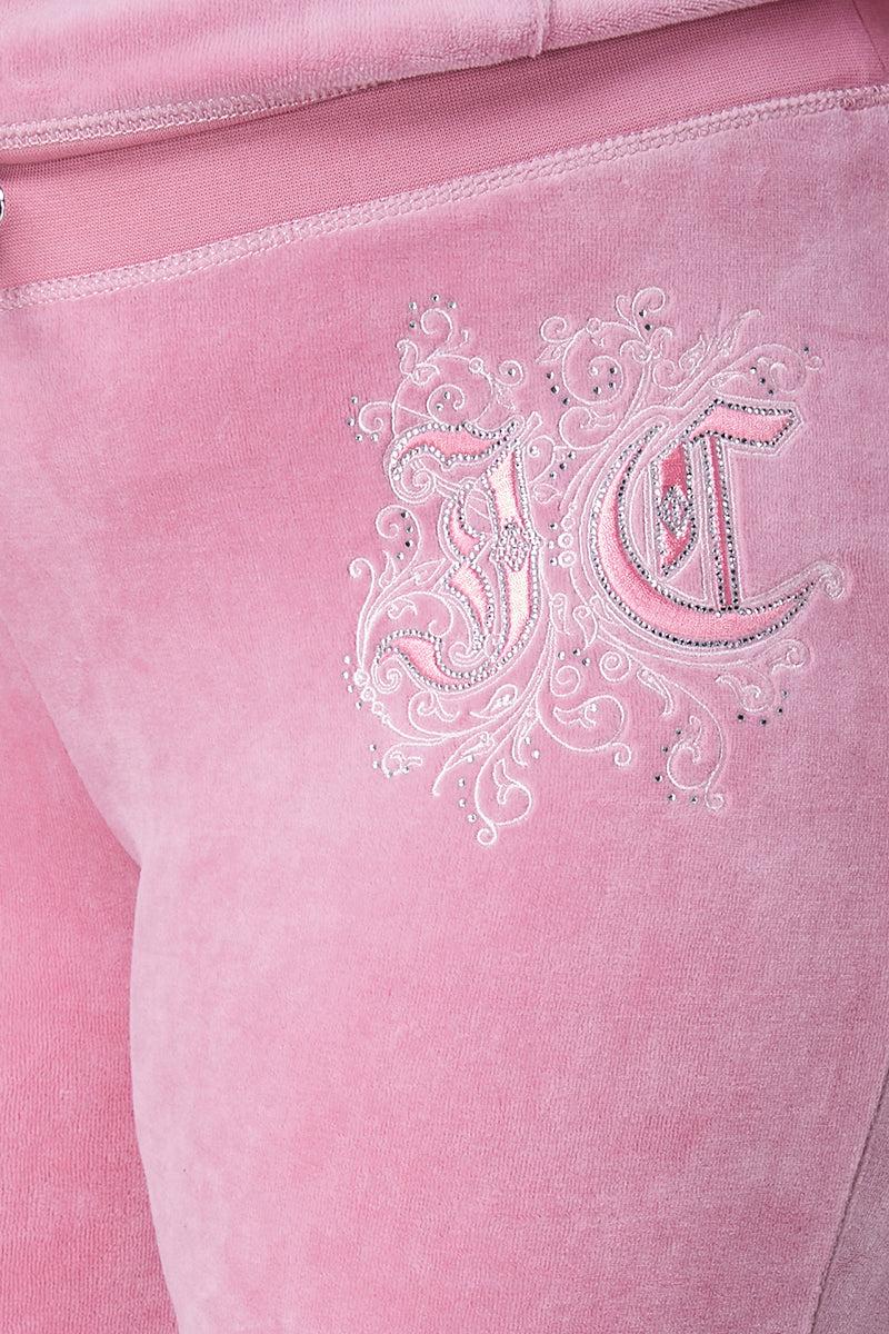 Plus-Size Monogram Heritage Cotton Velour Track Pants Product Image