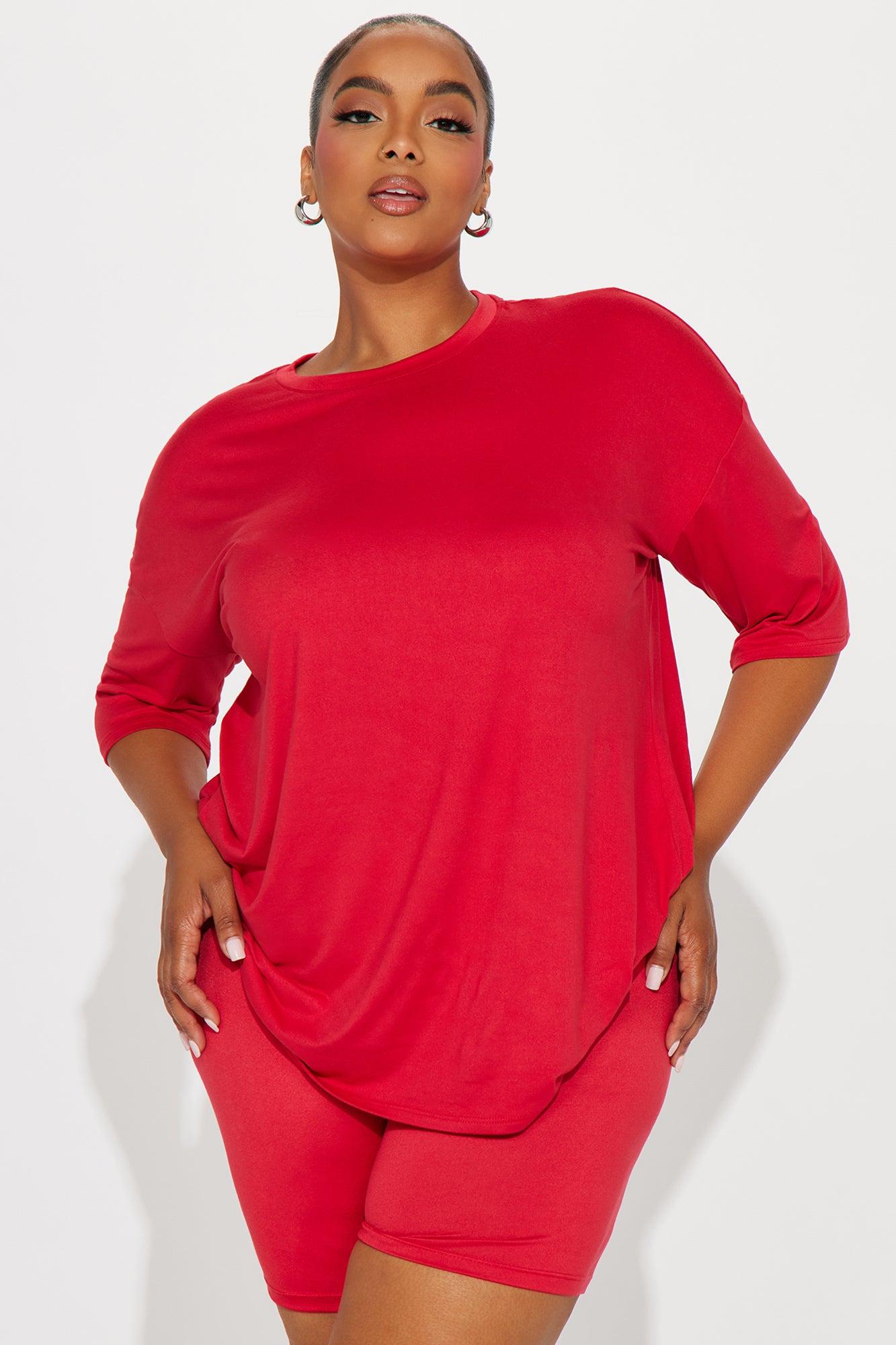 Weekend Vibes Short Set - Red Product Image