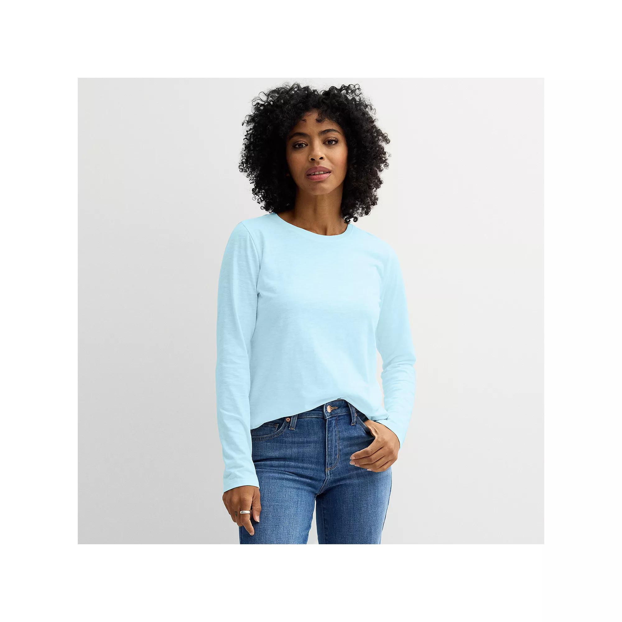 Women's Sonoma Goods For Life® Everyday Long Sleeve Crewneck Tee,  Product Image