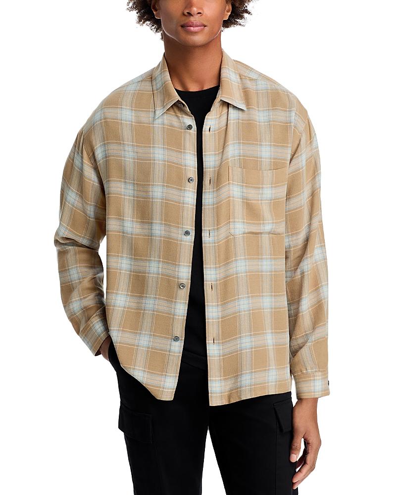 Mens Plaid Button-Front Shirt Product Image