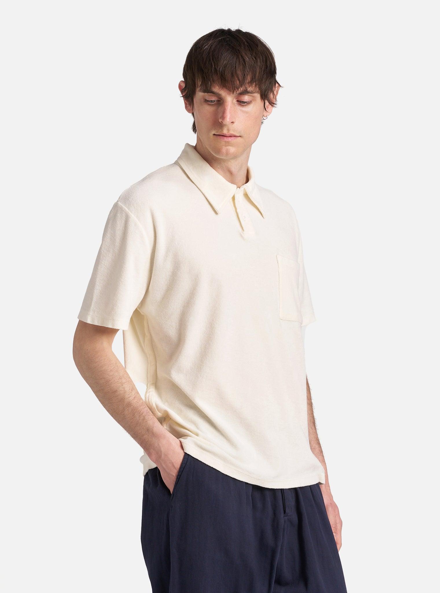 Ecru Light Weight Terry Newlyn Polo Product Image