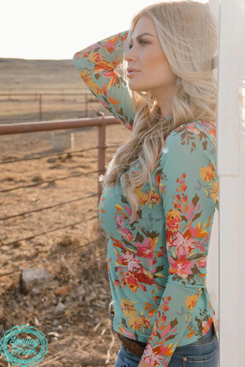 Floral Queen Mesh Top Product Image