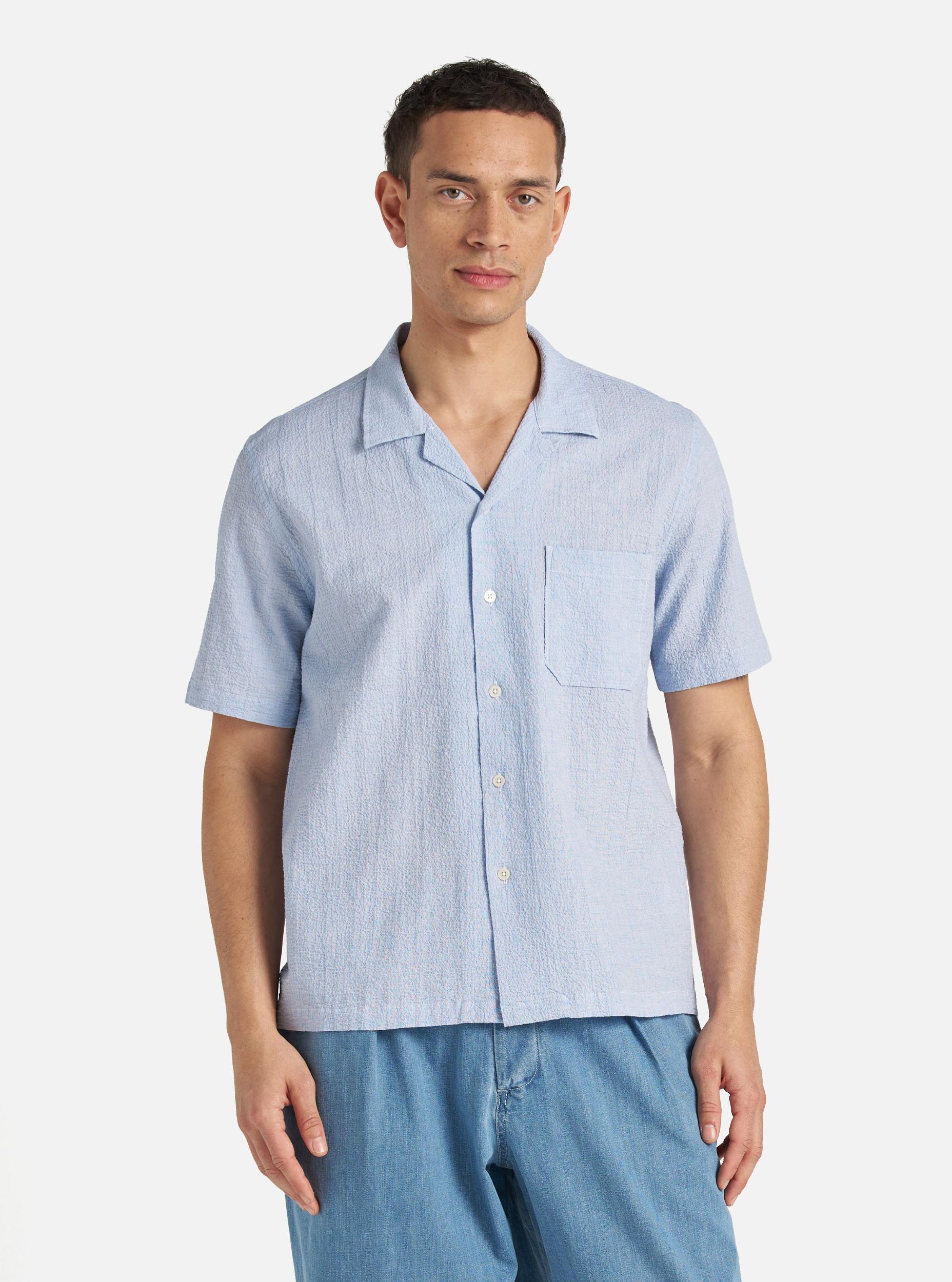 Pale Blue Seersucker Road Shirt Product Image