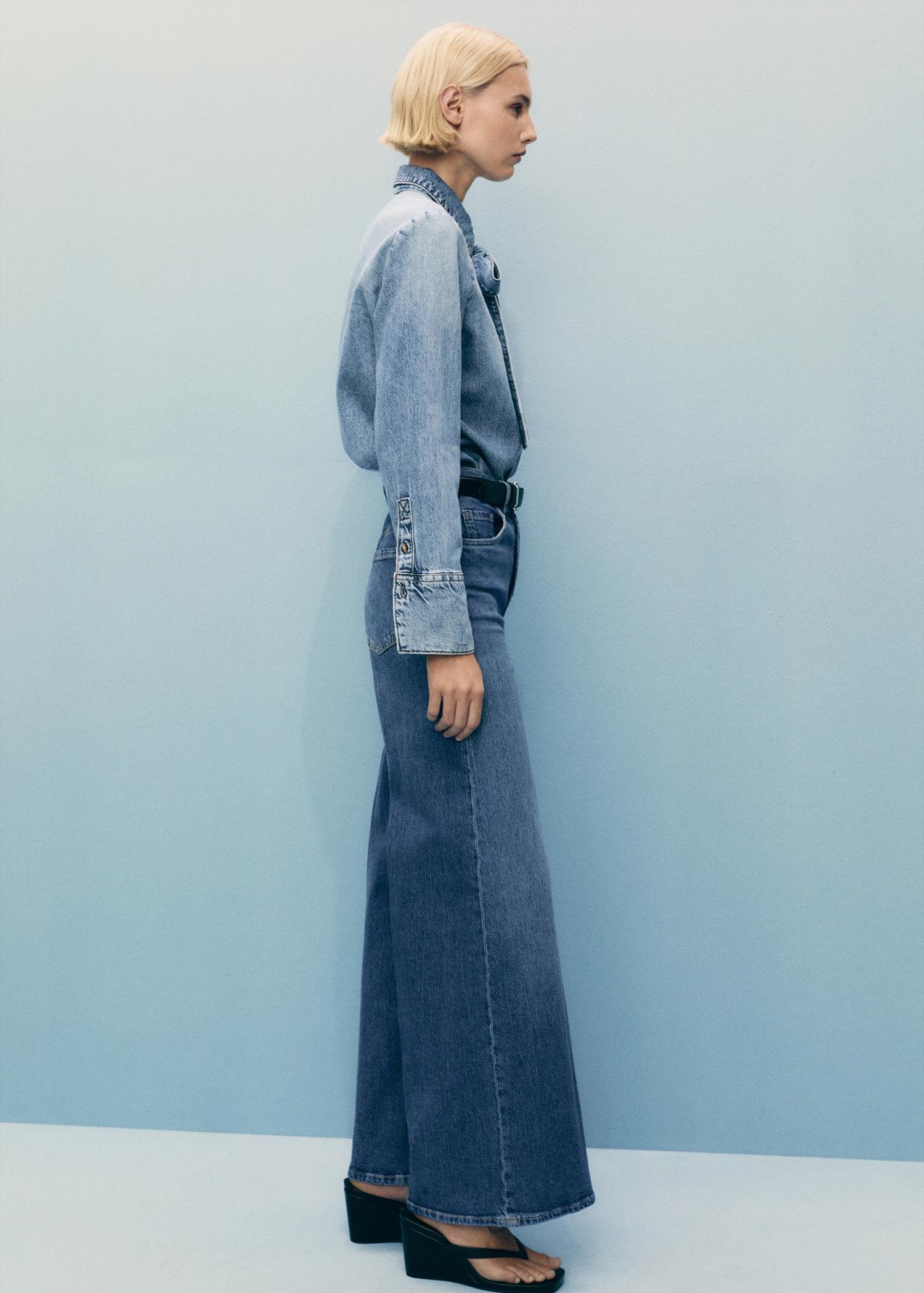 High-rise wideleg jeans - Women | MANGO USA Product Image