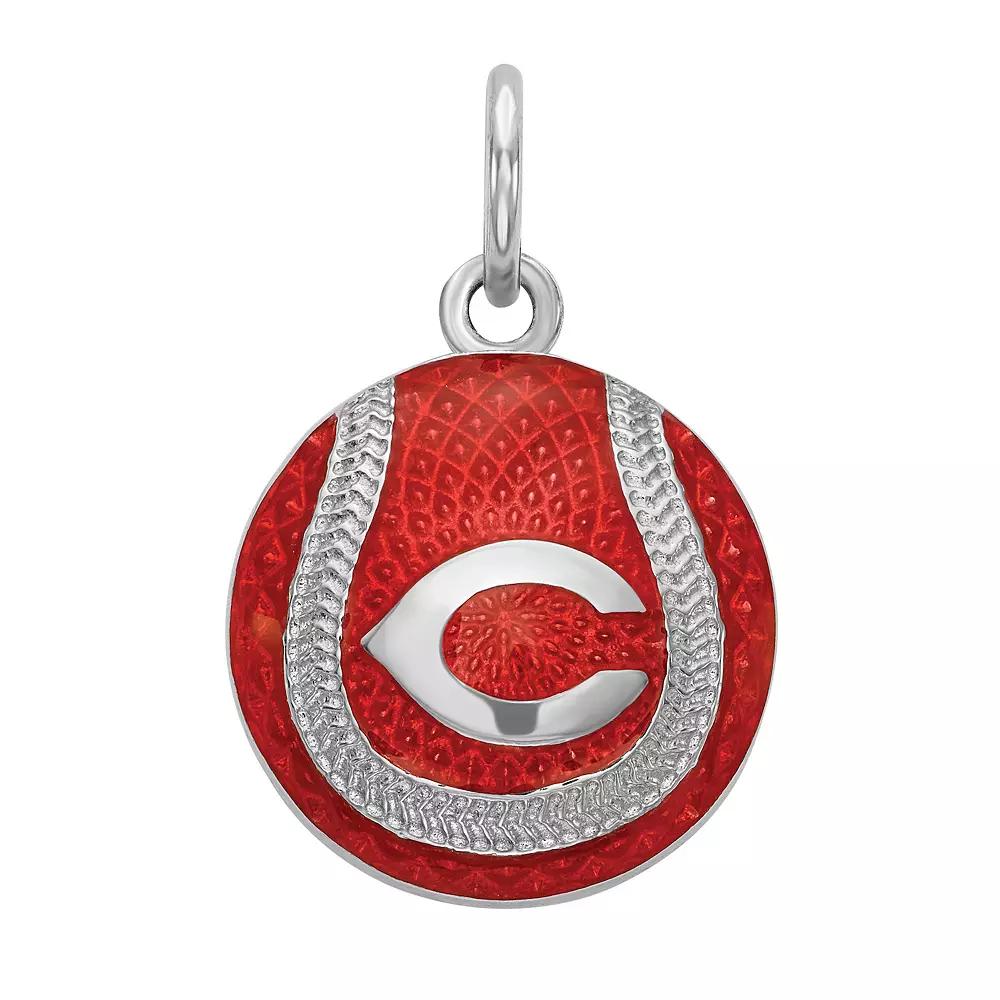 LogoArt Sterling Silver Cincinnati Reds Enameled Baseball Charm, Women's,  Product Image