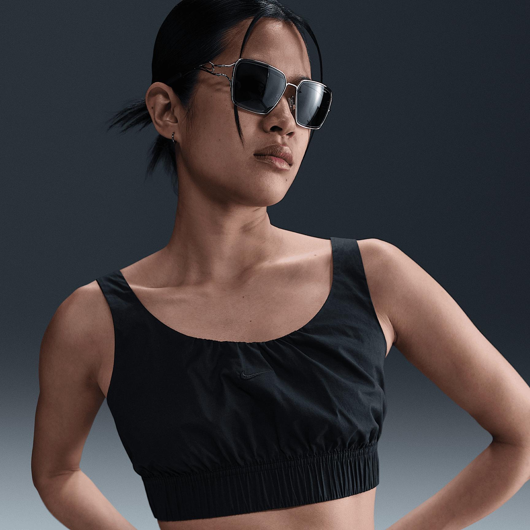 Womens Nike Sportswear Chill Poplin Slim Cropped Tank Top | HM6973-010 Product Image