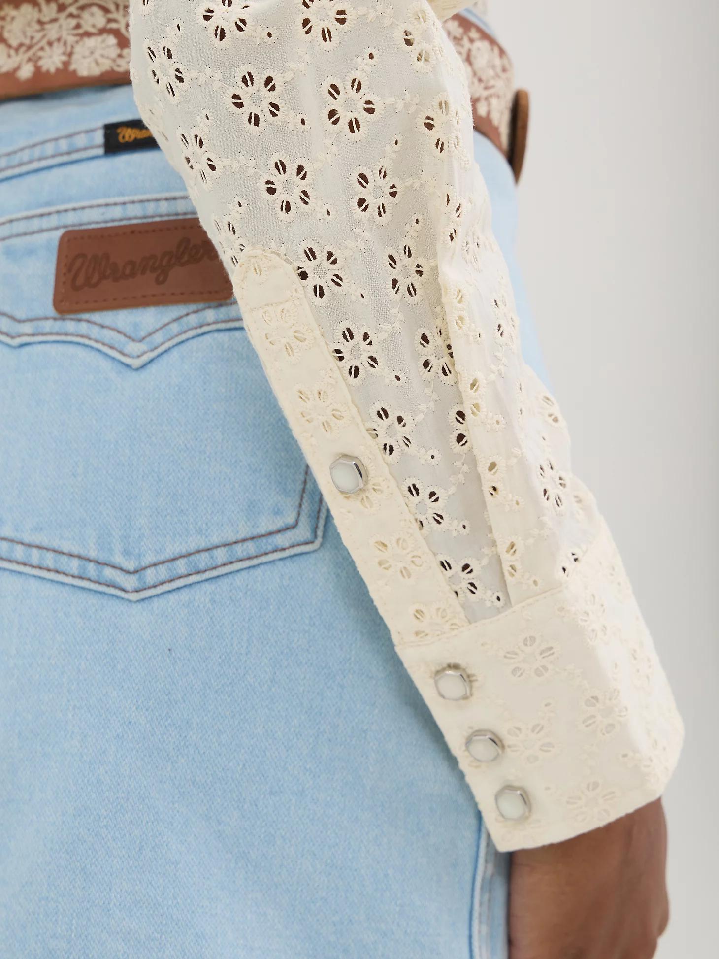 Wrangler® x Yellow Rose by Kendra Scott Pearl Snap Shirt | Women's TOPS | Wrangler® Product Image