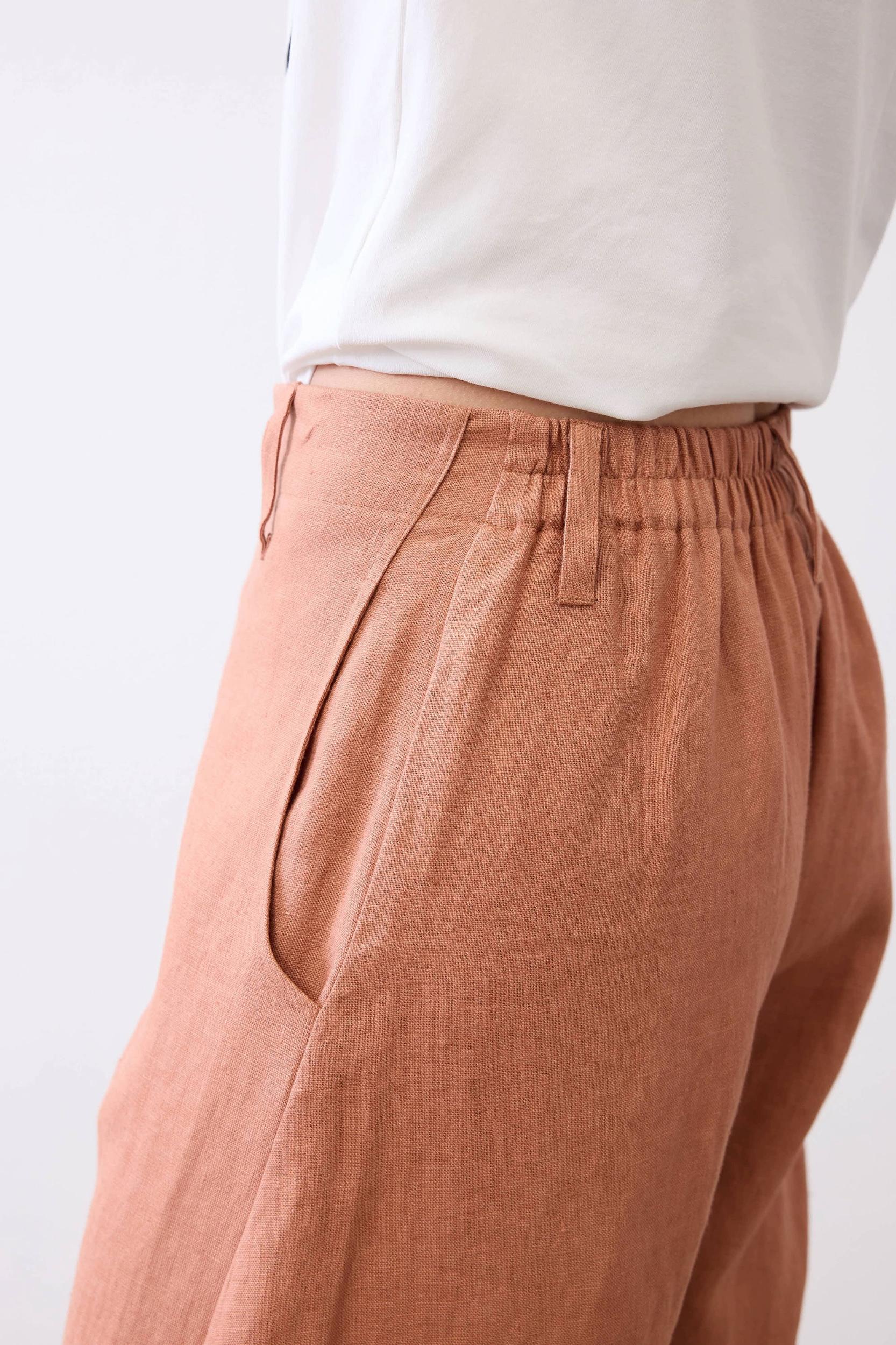 The Uptown Loose Linen Pants Product Image