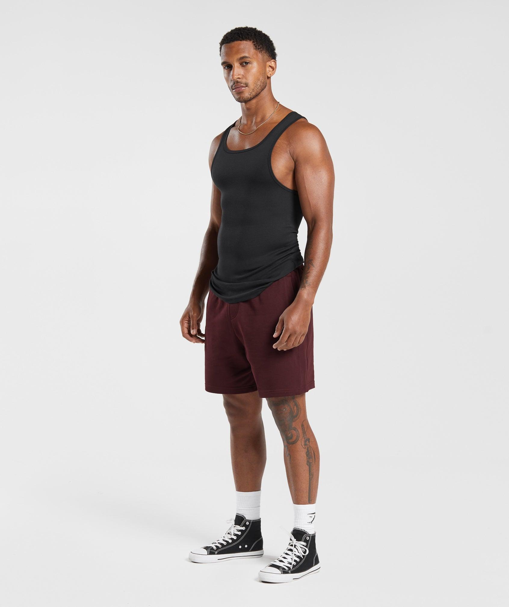 Gymshark Rest Day Essentials Shorts - Rich Maroon Male Product Image