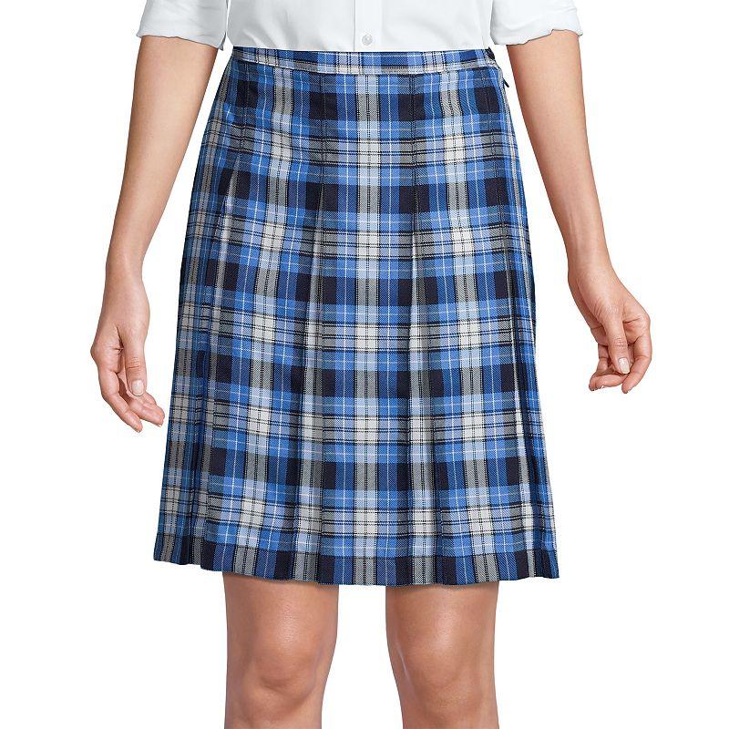 Women's Lands' End School Uniform Plaid Box Pleat Skirt,  Product Image