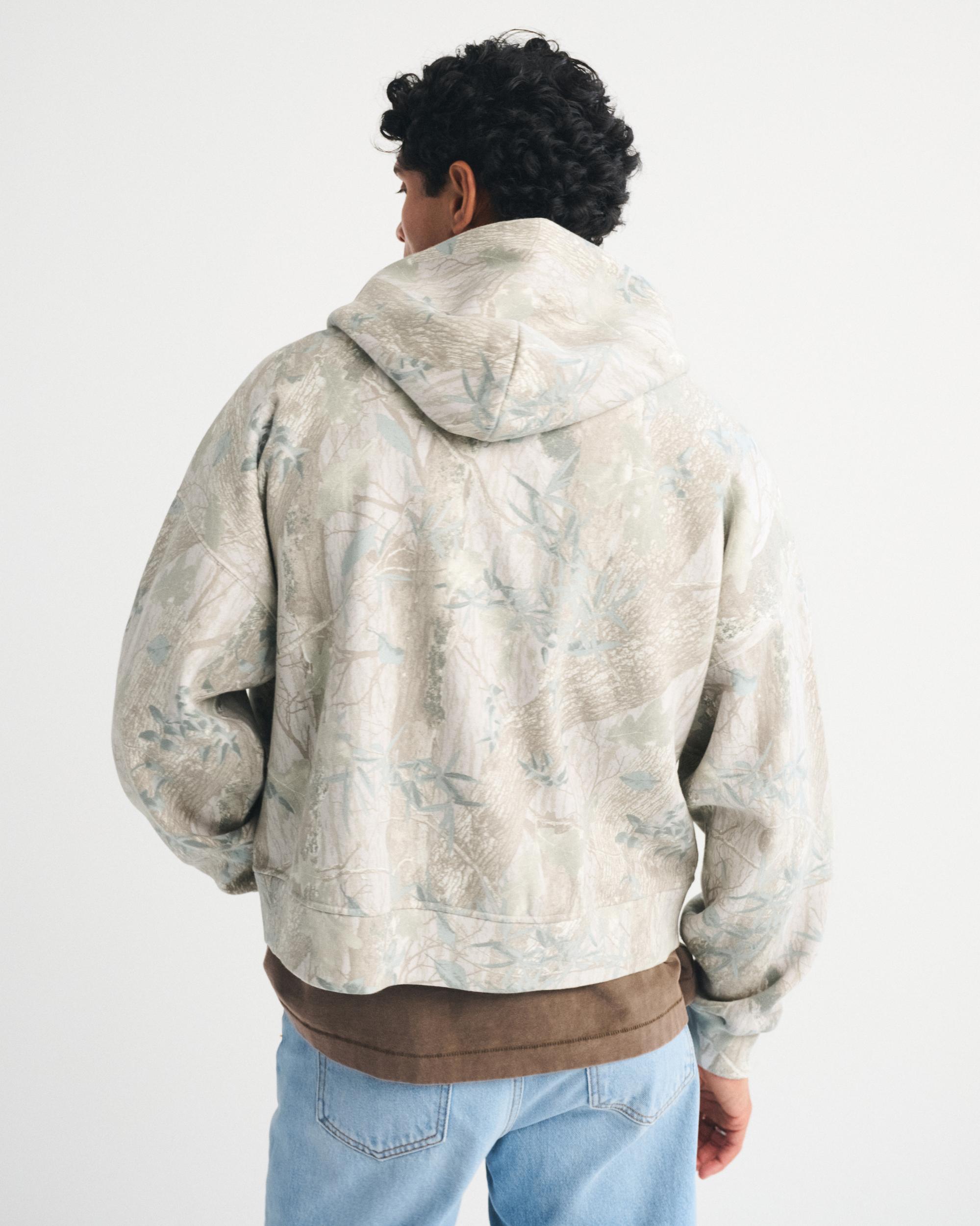 Cropped Essential Full-Zip Hoodie Product Image