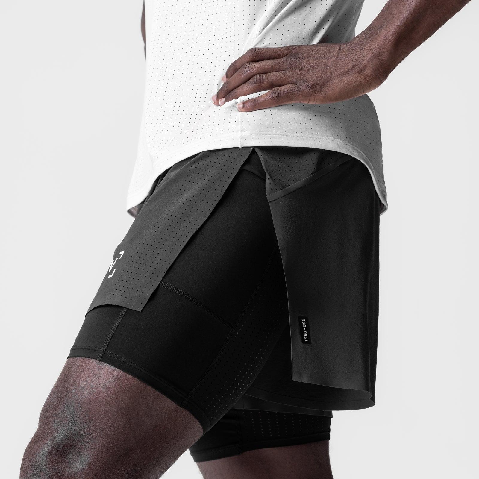 0951. Aerotex™ 4" High Split Liner Short - Space Grey Male Product Image