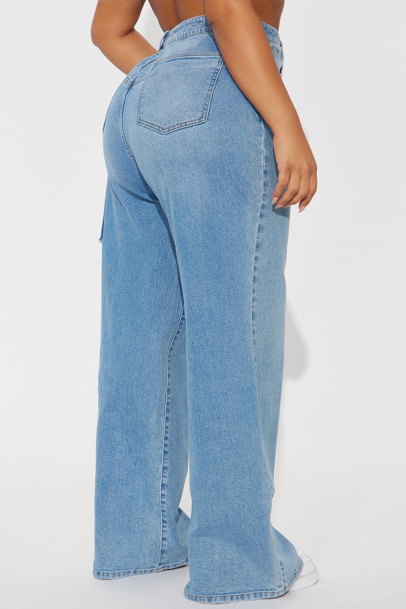 Palmer Carpenter Wide Leg Jeans - Light Wash Female Product Image