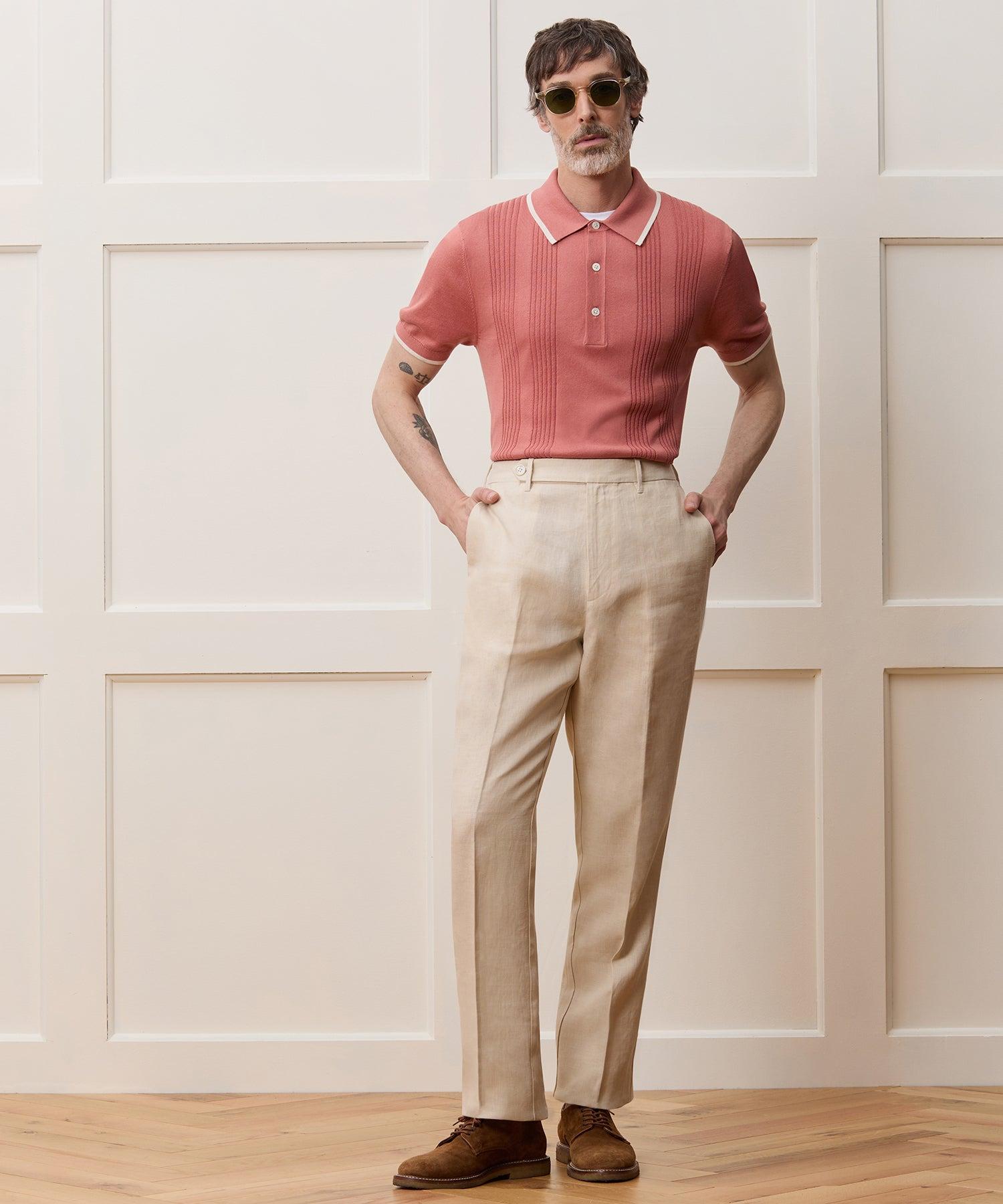 Silk-Cotton Tipped Sweater Polo Product Image