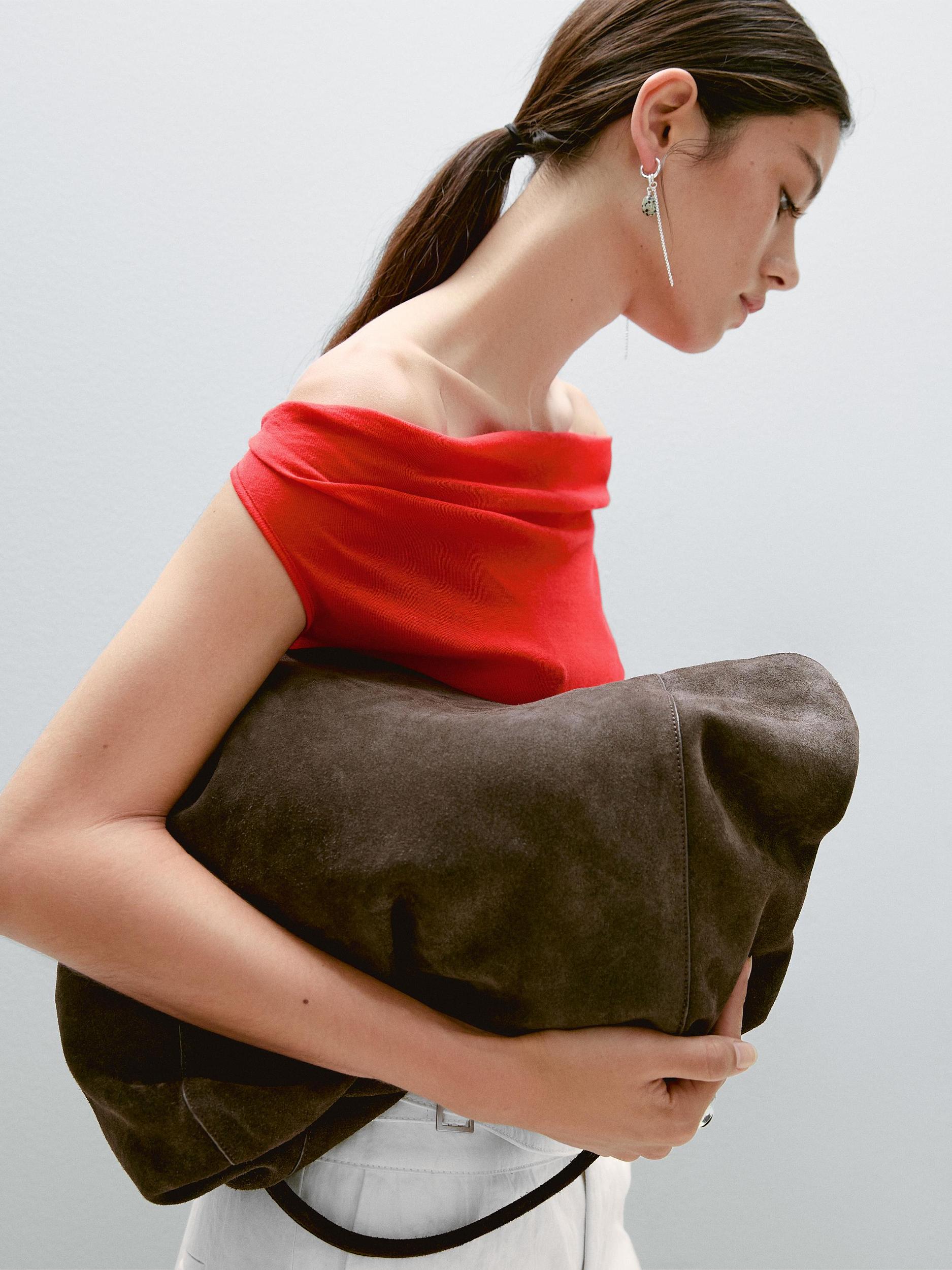 100% cotton top with draped neckline Product Image