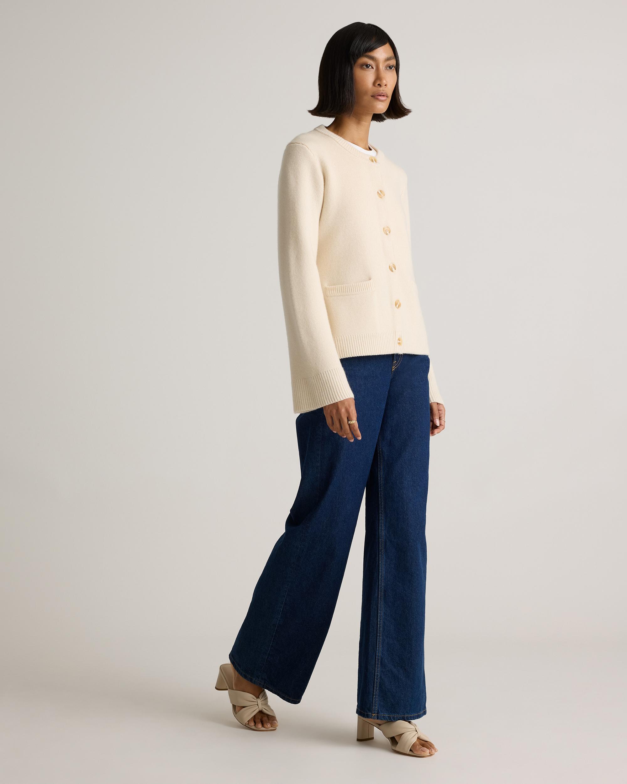 Quince | Women's Mongolian Cashmere Structured Cardigan Sweater Product Image