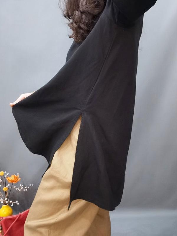 Half Sleeves Loose Solid Color Round-Neck T-Shirts Tops Product Image