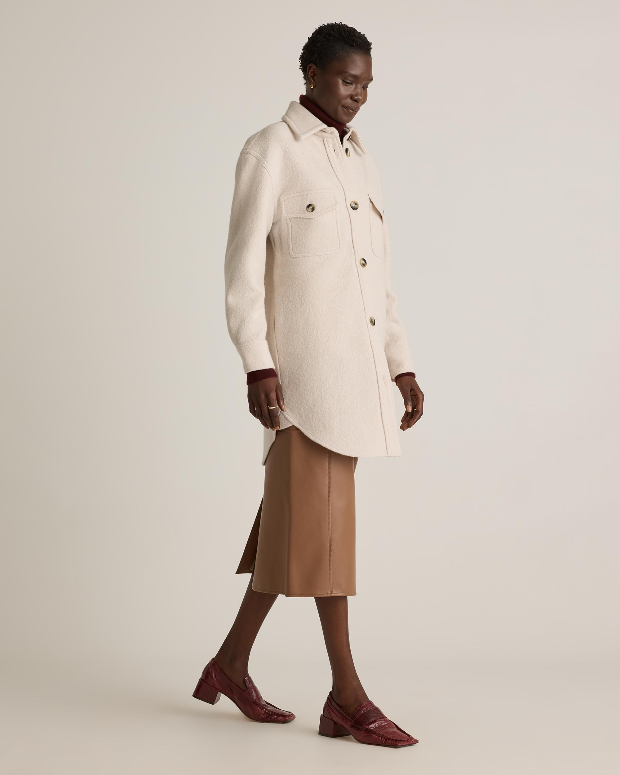 Quince | Women's 100% Merino Wool Long Shirt Jacket Product Image