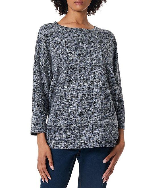 Jones New York Novelty Jacquard 3/4 Dolman Sleeve Tunic Product Image