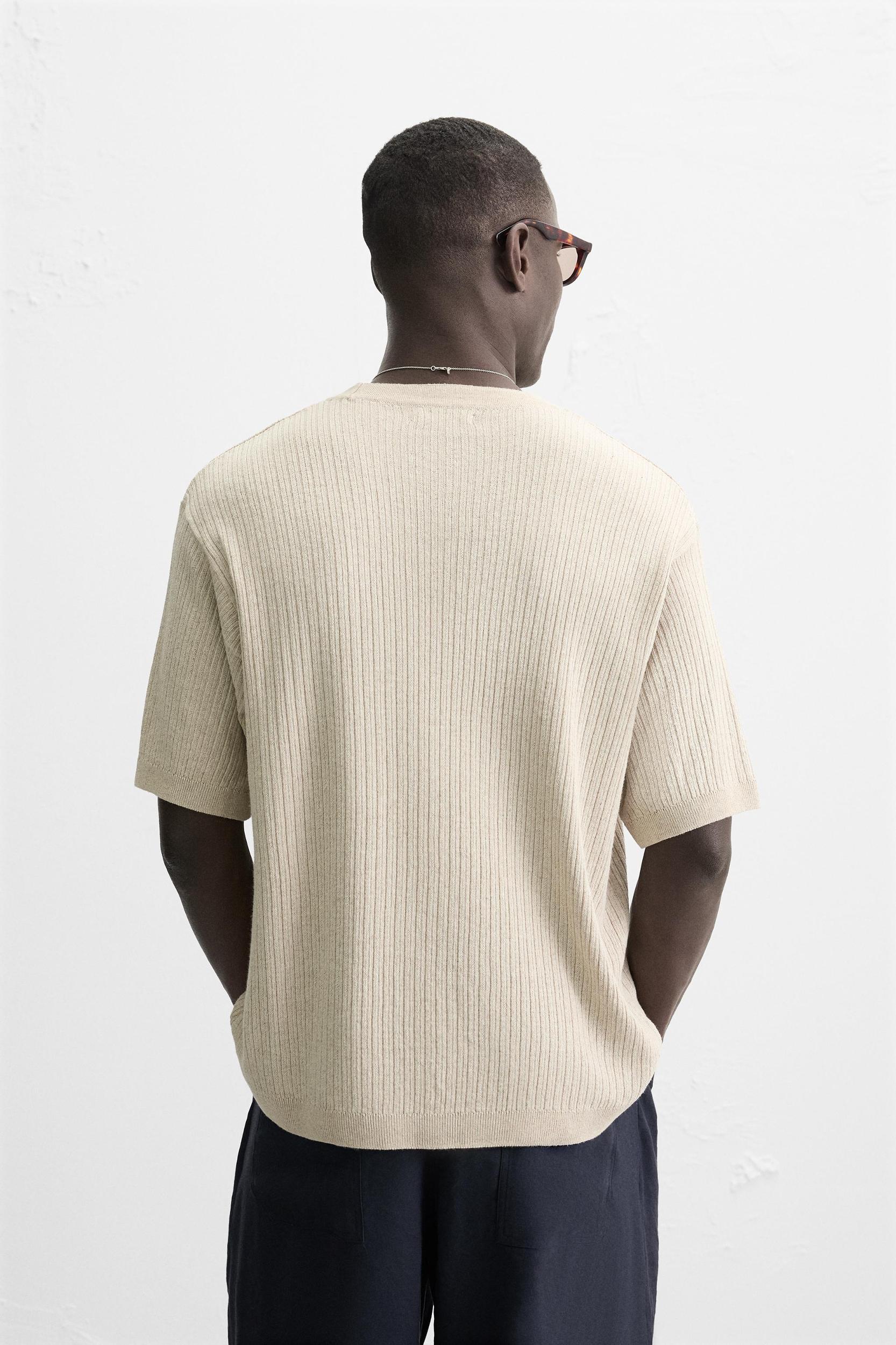 JACQUARD KNIT T-SHIRT Product Image