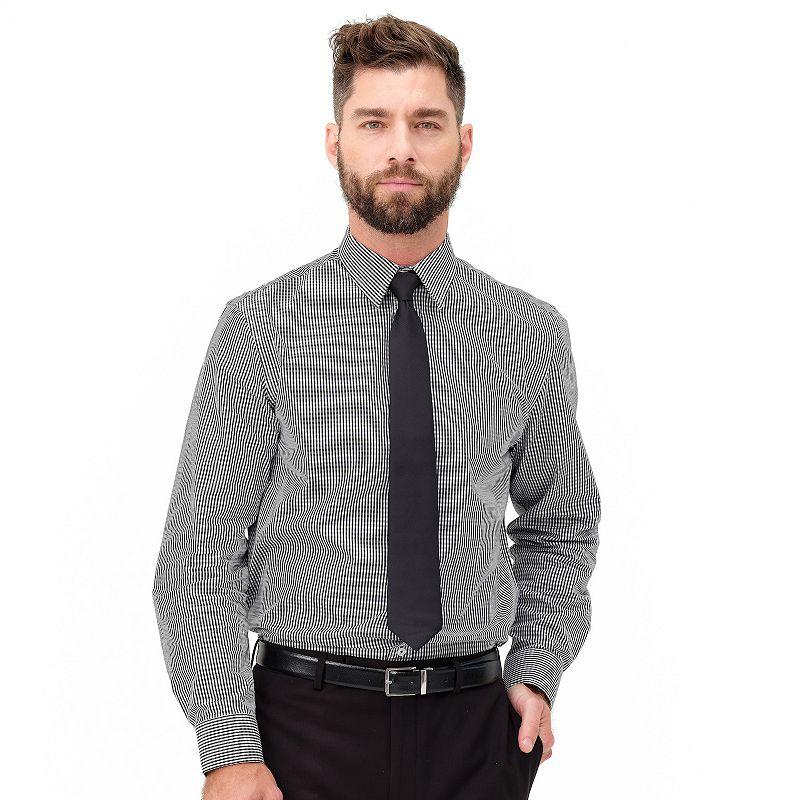 Men's Nick Graham Modern-Fit Stretch Dress Shirt & Tie Set,  Product Image