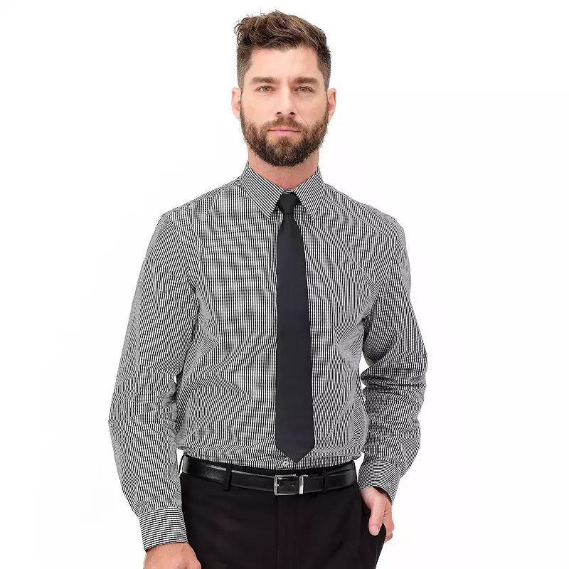 Men's Nick Graham Modern-Fit Stretch Dress Shirt & Tie Set,  Product Image
